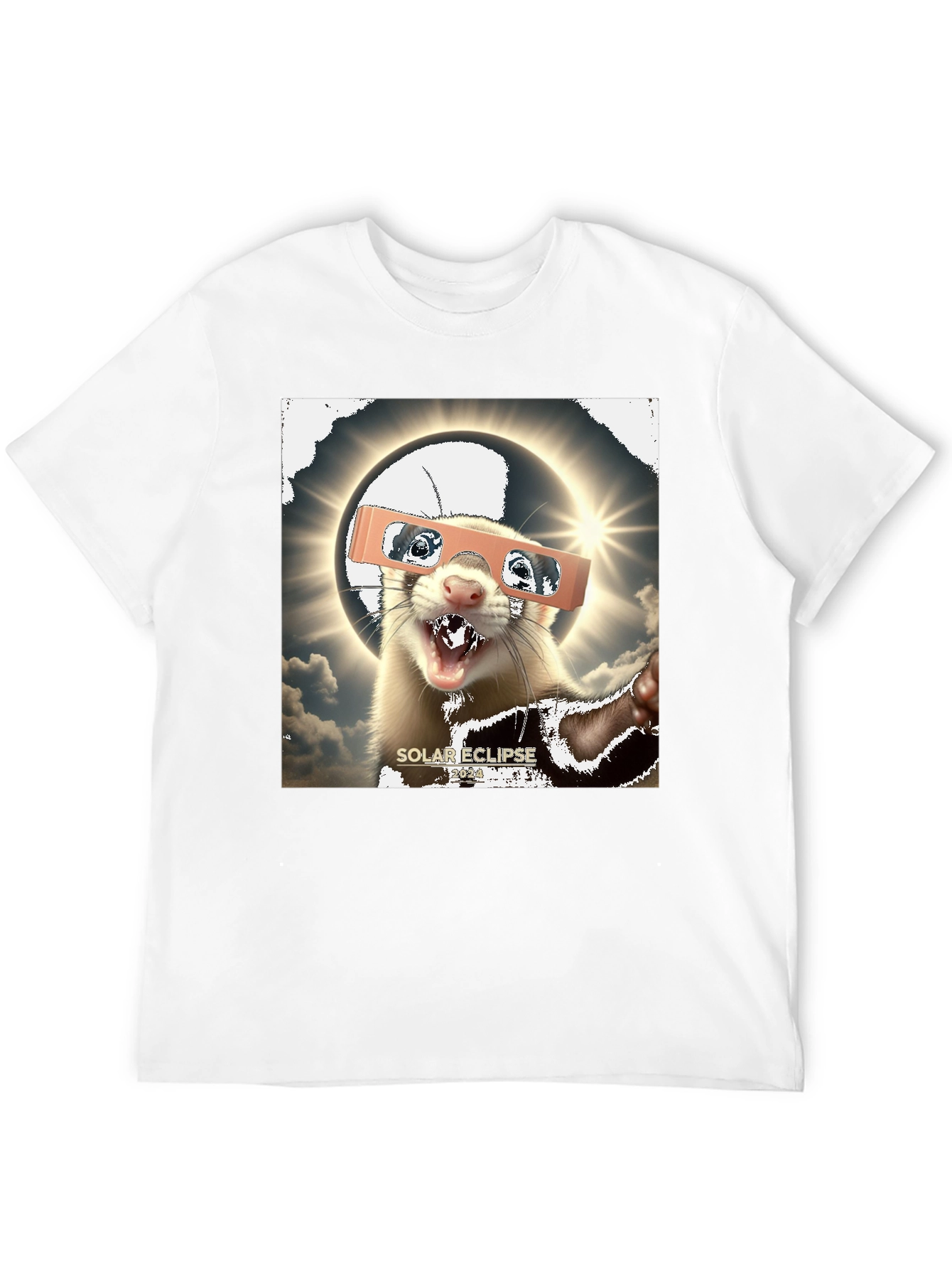 Solar Eclipse Ferret Graphic Tee