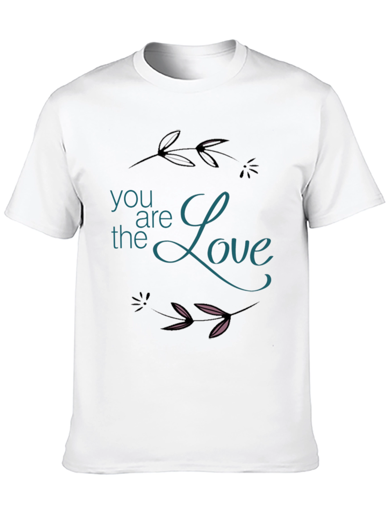 You Are The Love Graphic Black T-Shirt