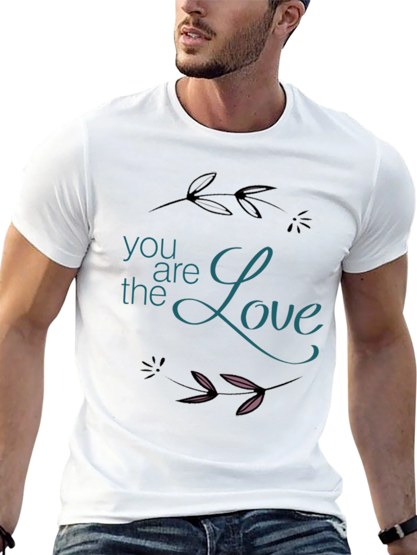 You Are The Love Graphic Black T-Shirt