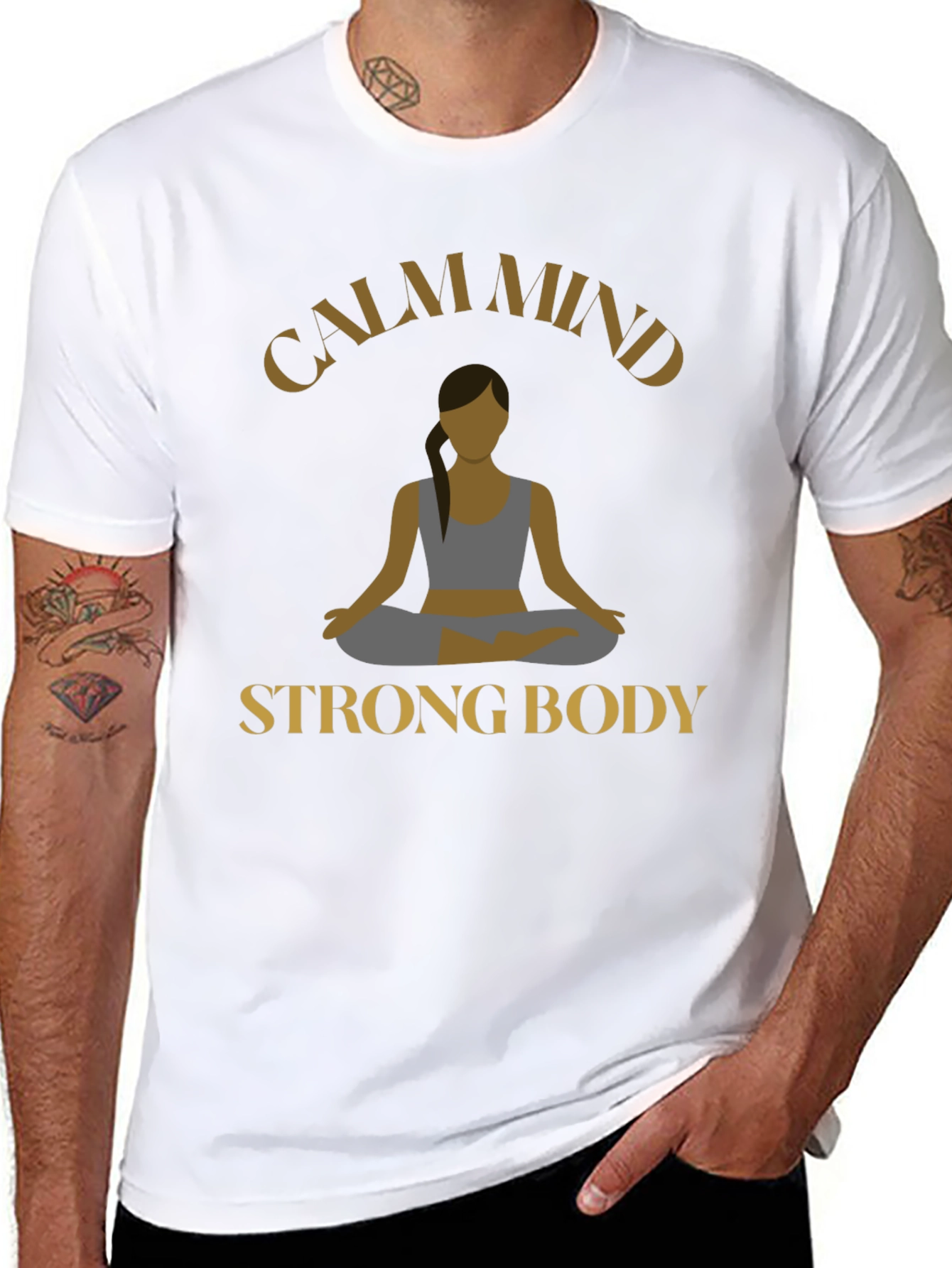 Calm Mind Strong Body Yoga T-Shirt