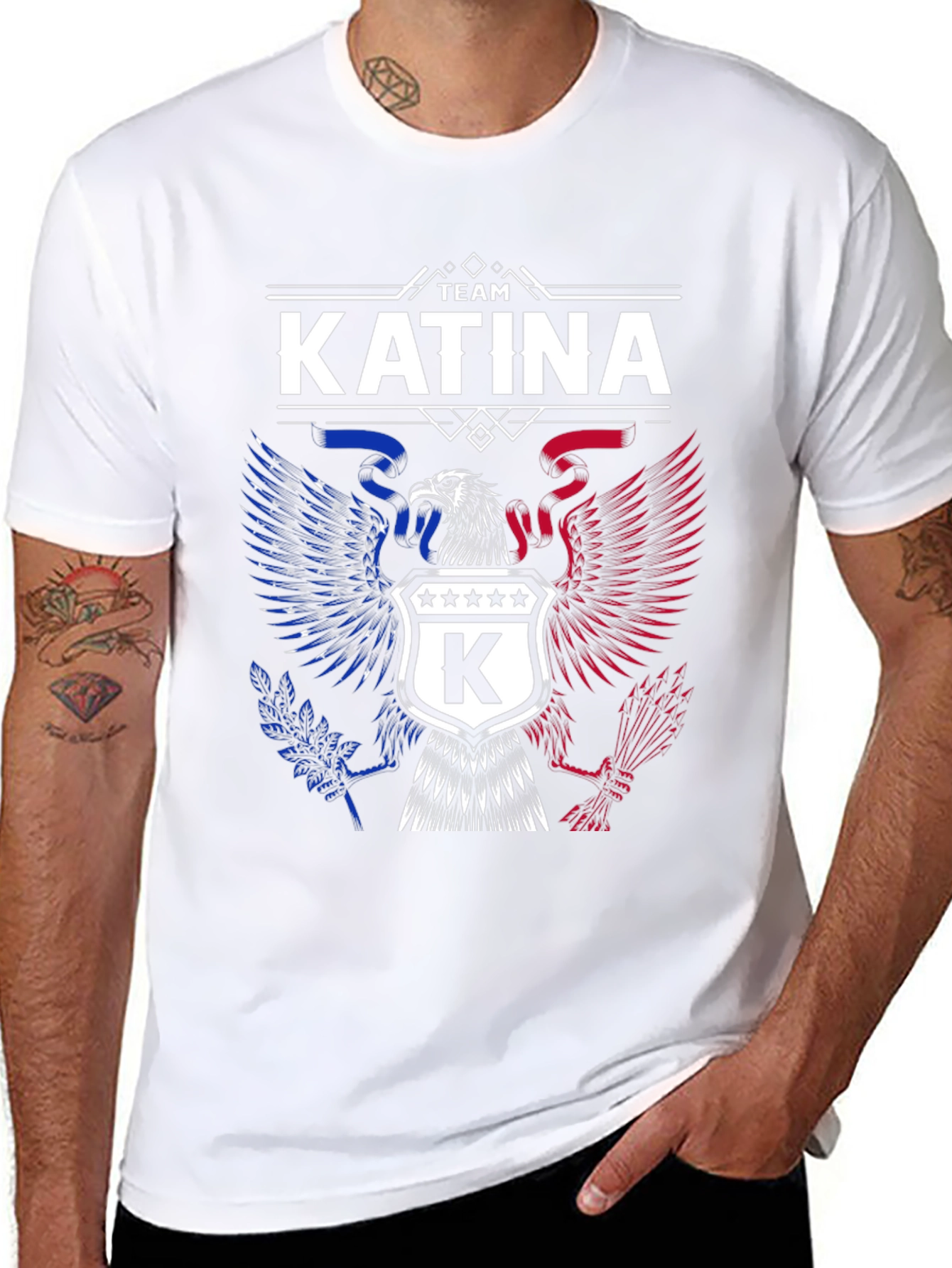Team Katina Graphic T-Shirt - Patriotic Eagle Design