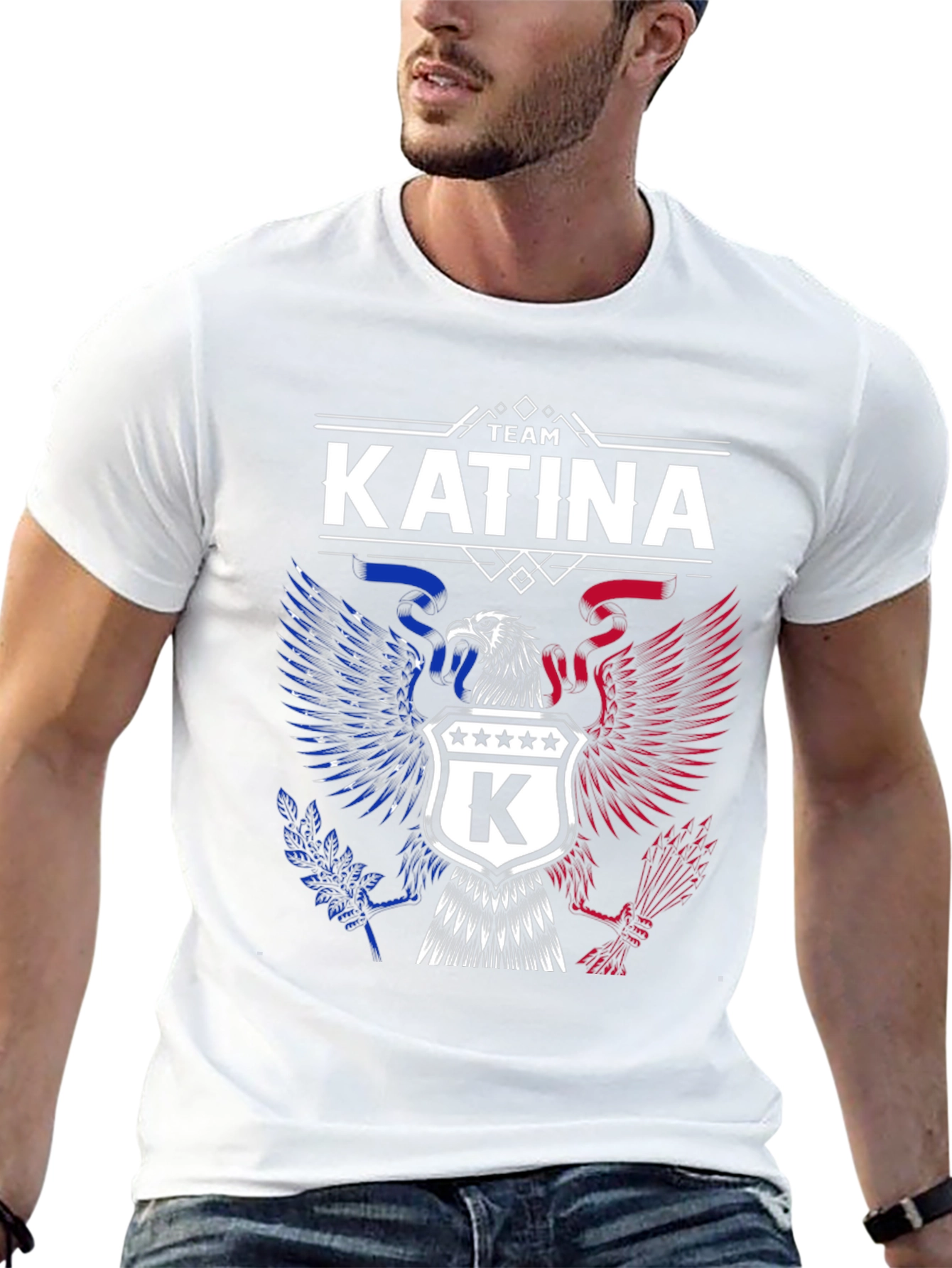 Team Katina Graphic T-Shirt - Patriotic Eagle Design