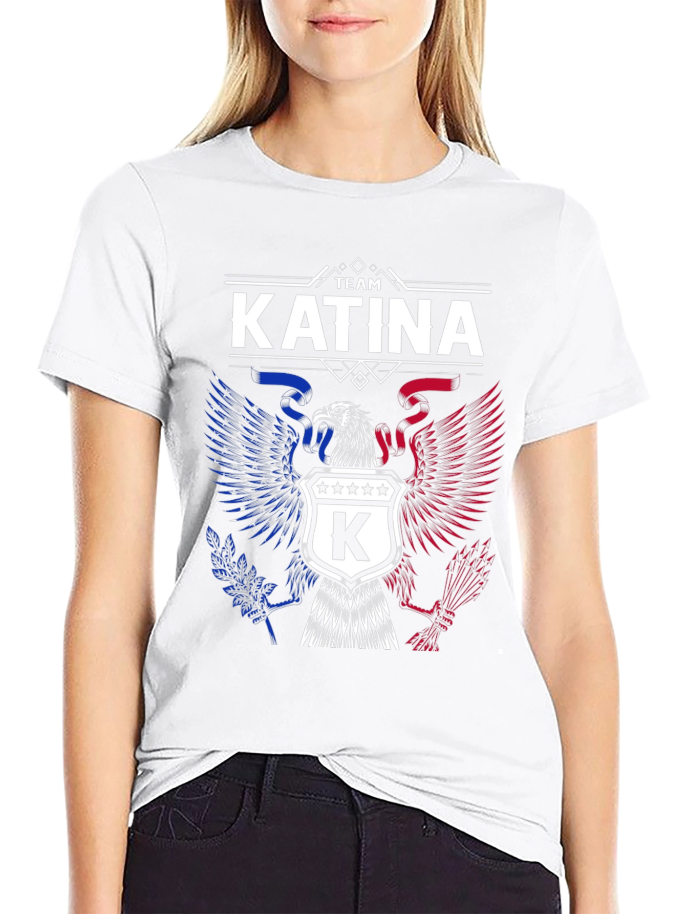 Team Katina Graphic T-Shirt - Patriotic Eagle Design