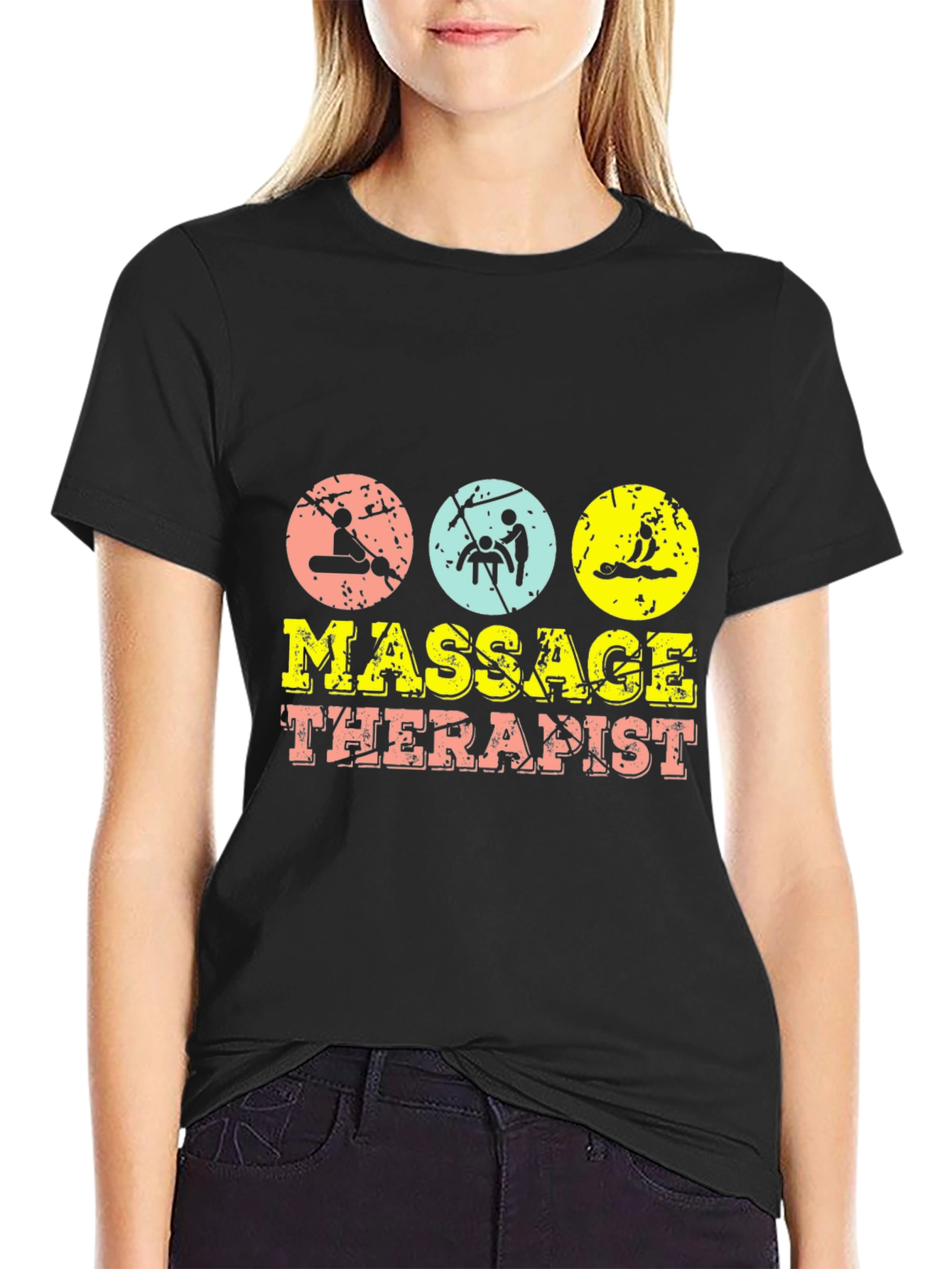 Massage Therapist T-Shirt - Retro Style Graphic Tee