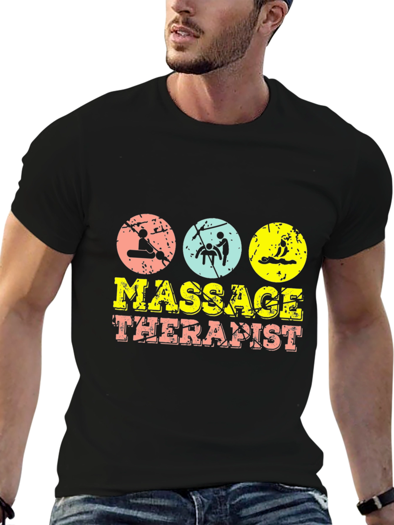 Massage Therapist T-Shirt - Retro Style Graphic Tee