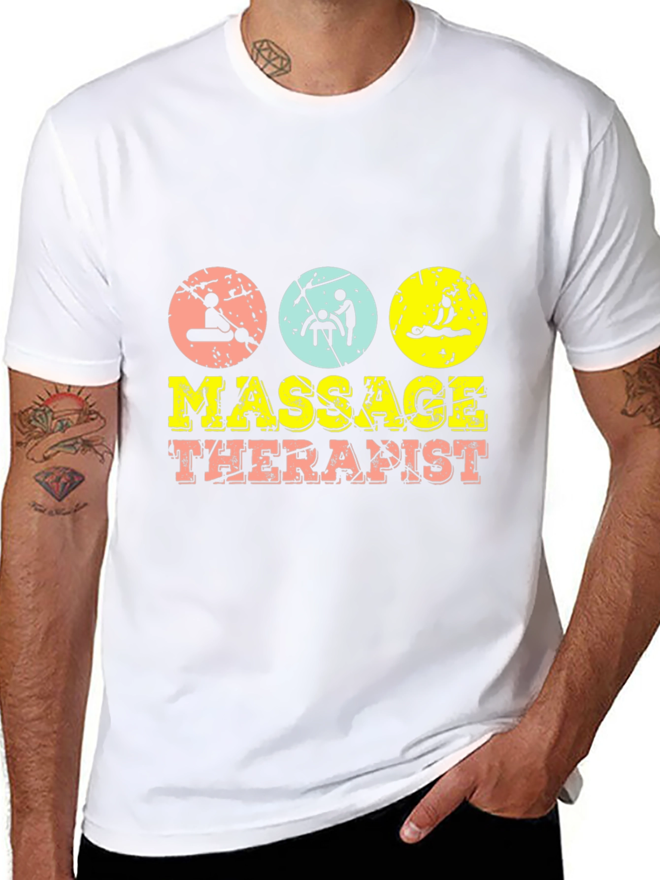 Massage Therapist T-Shirt - Retro Style Graphic Tee