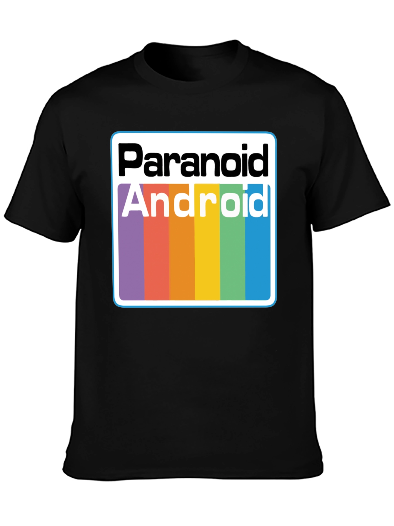 Paranoid Android T-Shirt Rainbow Logo