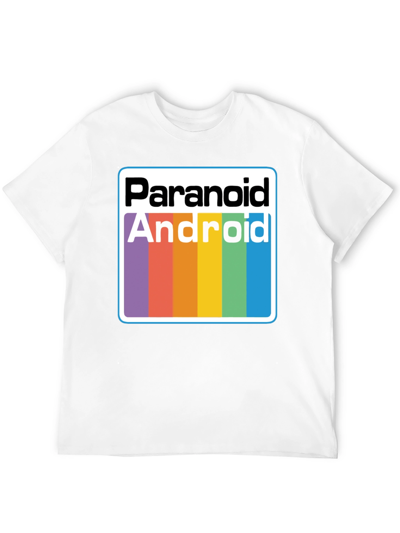 Paranoid Android T-Shirt Rainbow Logo
