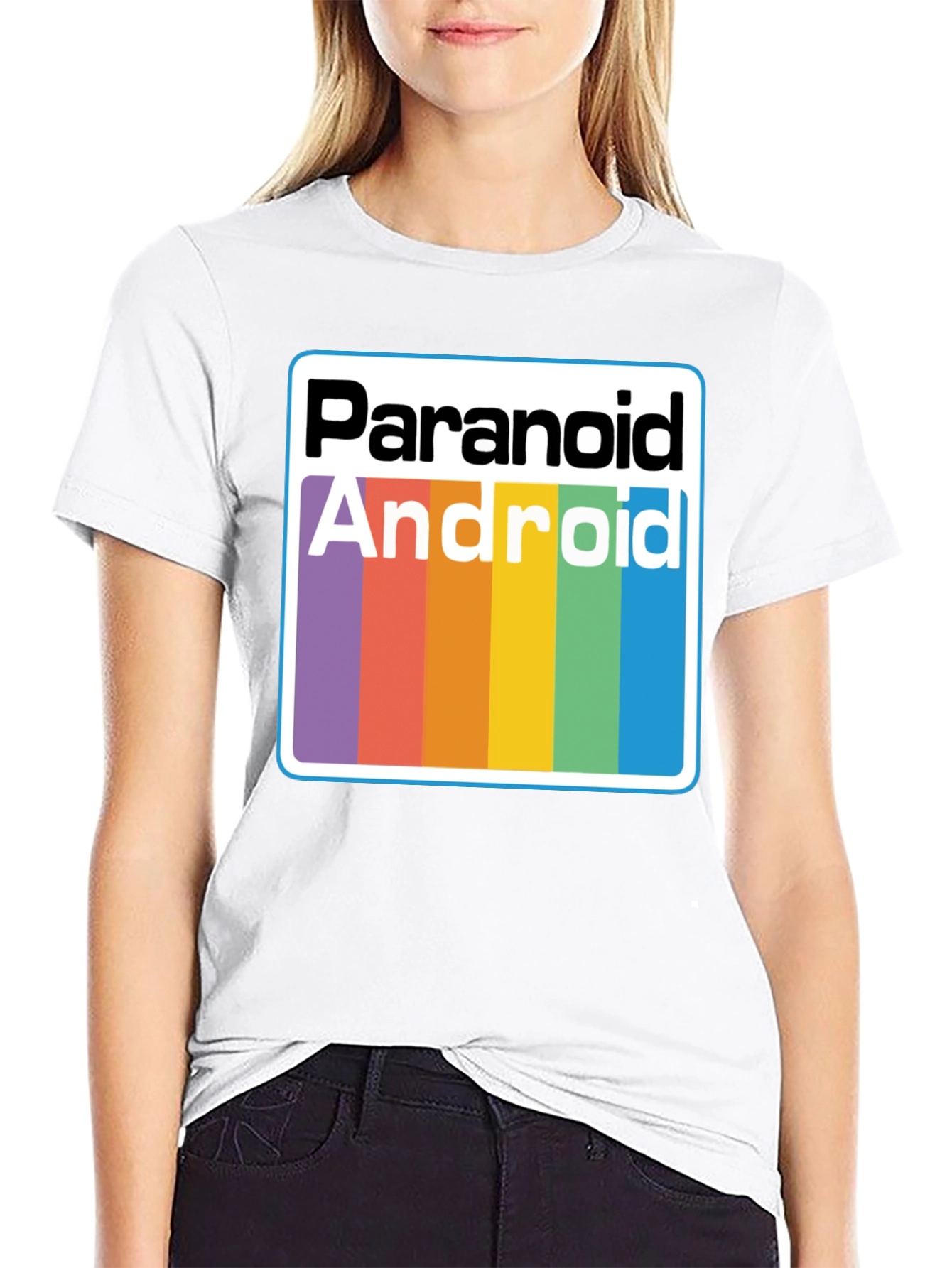 Paranoid Android T-Shirt Rainbow Logo