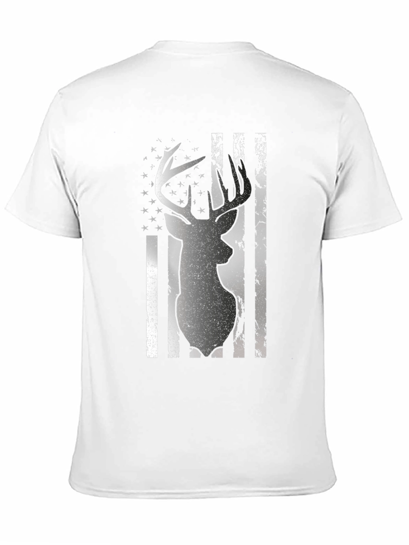 Deer Flag Graphic Tee - Black Casual Shirt