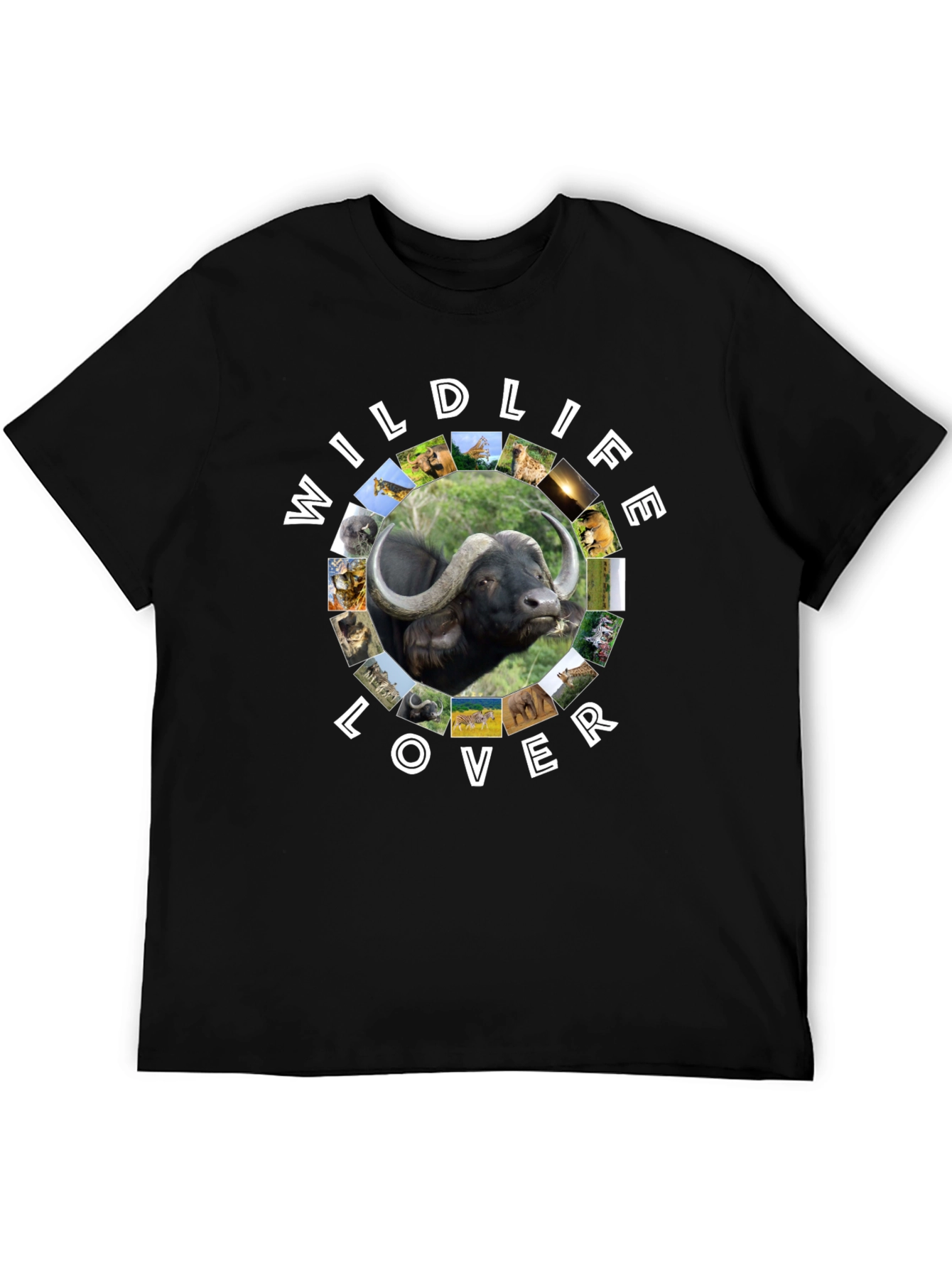 Wildlife Lover Graphic Tee - Black