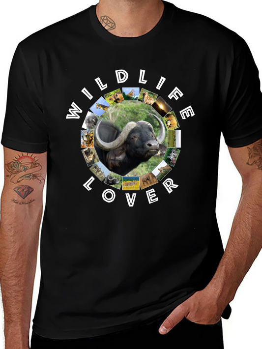 Wildlife Lover Graphic Tee - Black