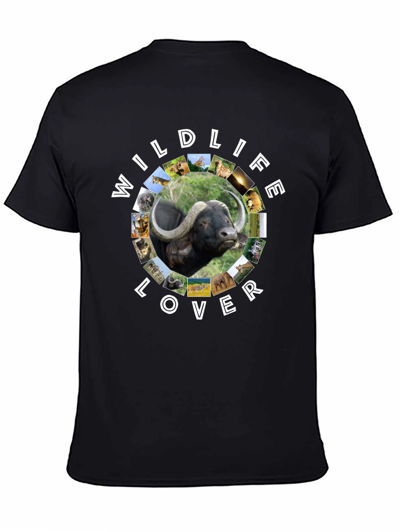 Wildlife Lover Graphic Tee - Black