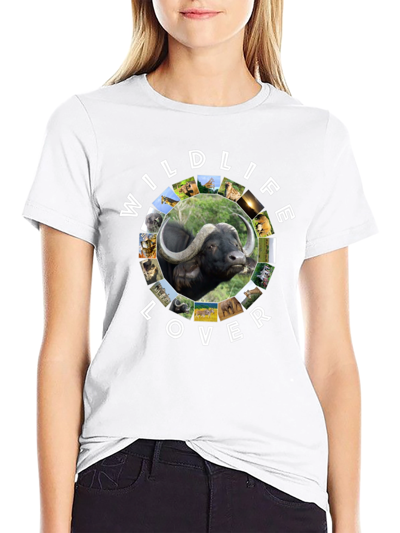 Wildlife Lover Graphic Tee - Black