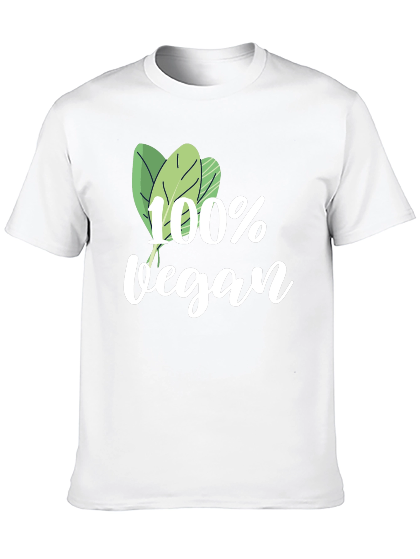 100% Vegan Graphic Tee - Black Cotton T-Shirt