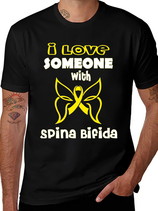 I Love Someone with Spina Bifida Awareness T-Shirt