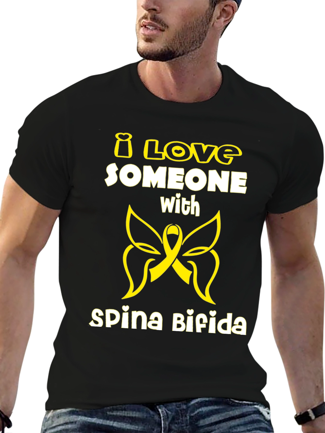 I Love Someone with Spina Bifida Awareness T-Shirt