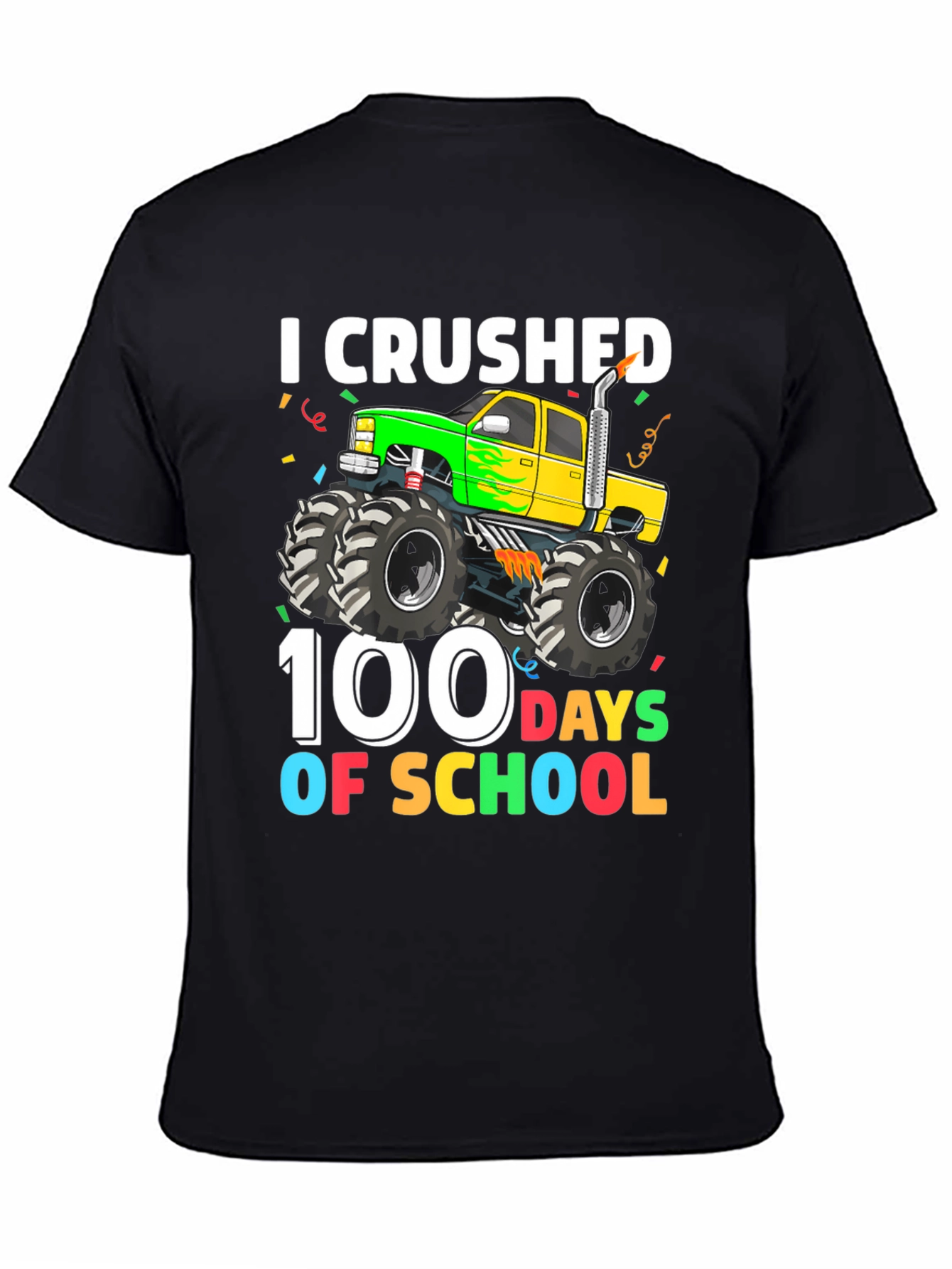 100 Days of School Monster Truck T-Shirt