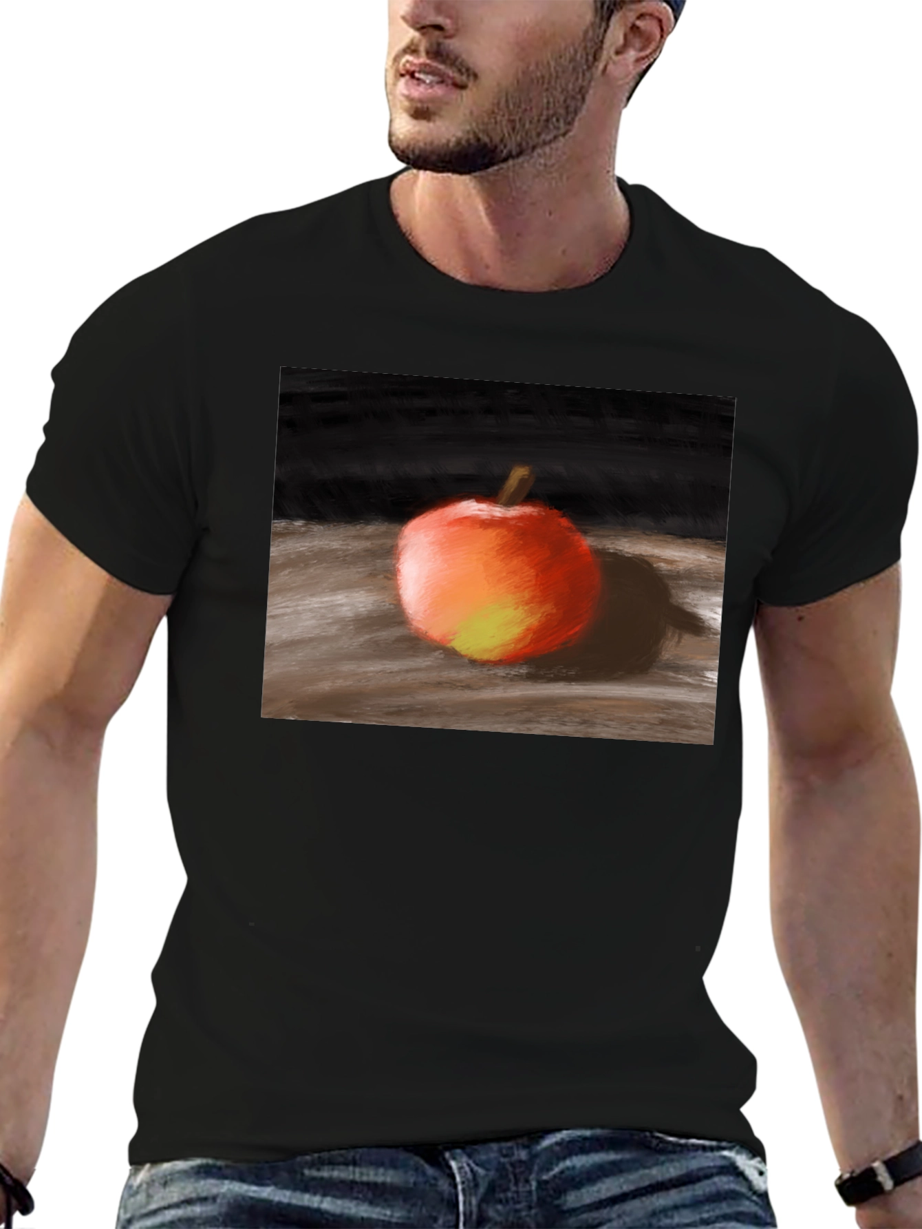 Apple Still Life Graphic Tee - Classic Style