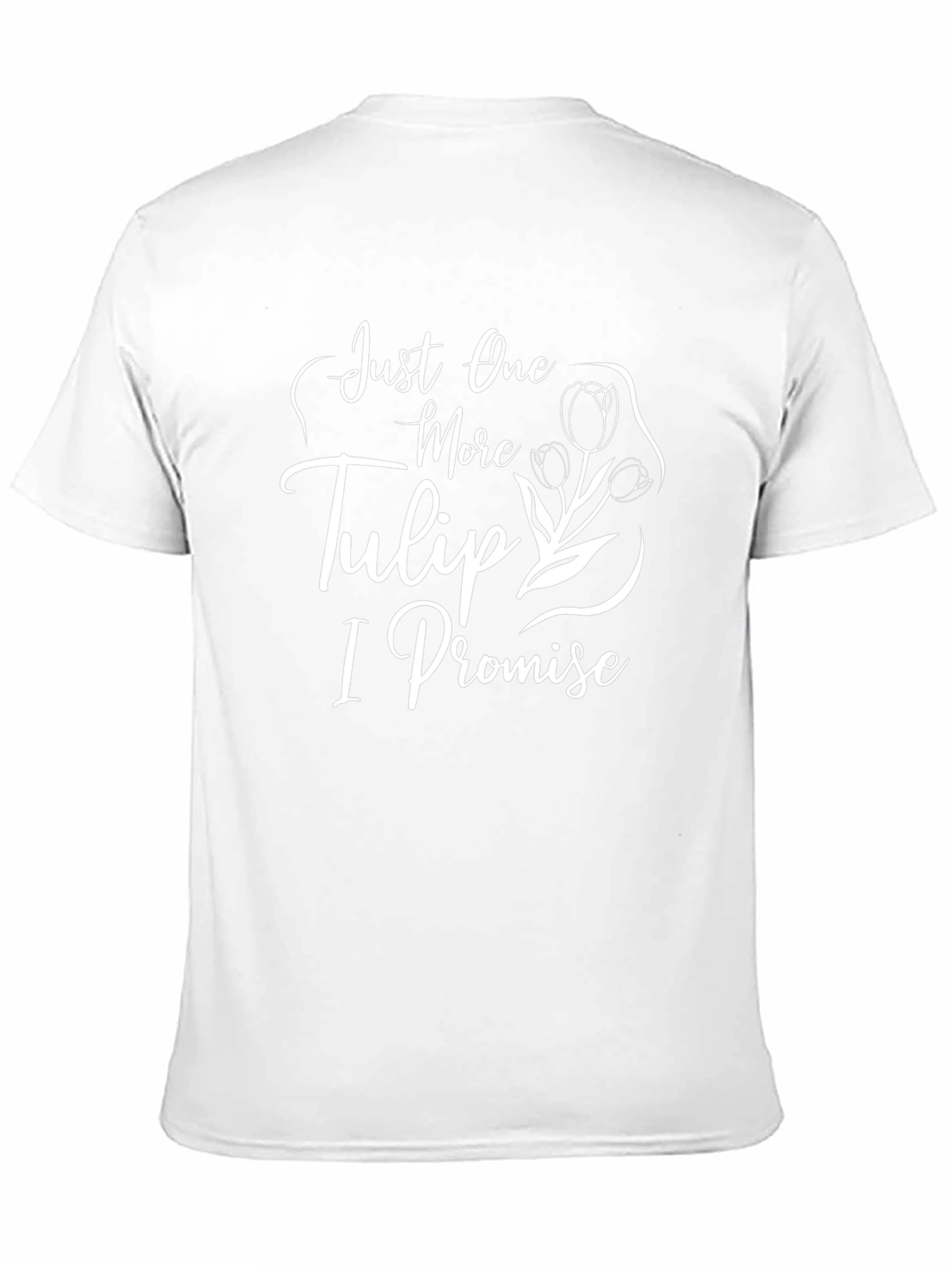 Just One More Tulip Black T-Shirt