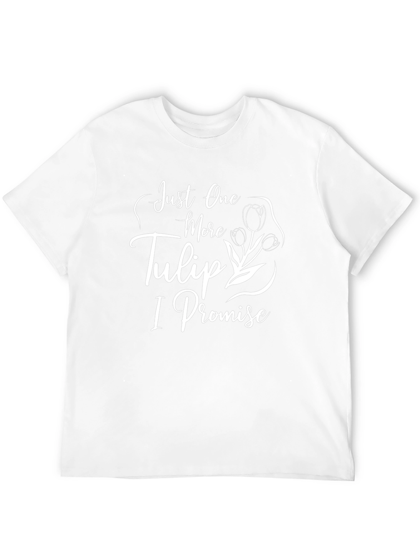 Just One More Tulip Black T-Shirt