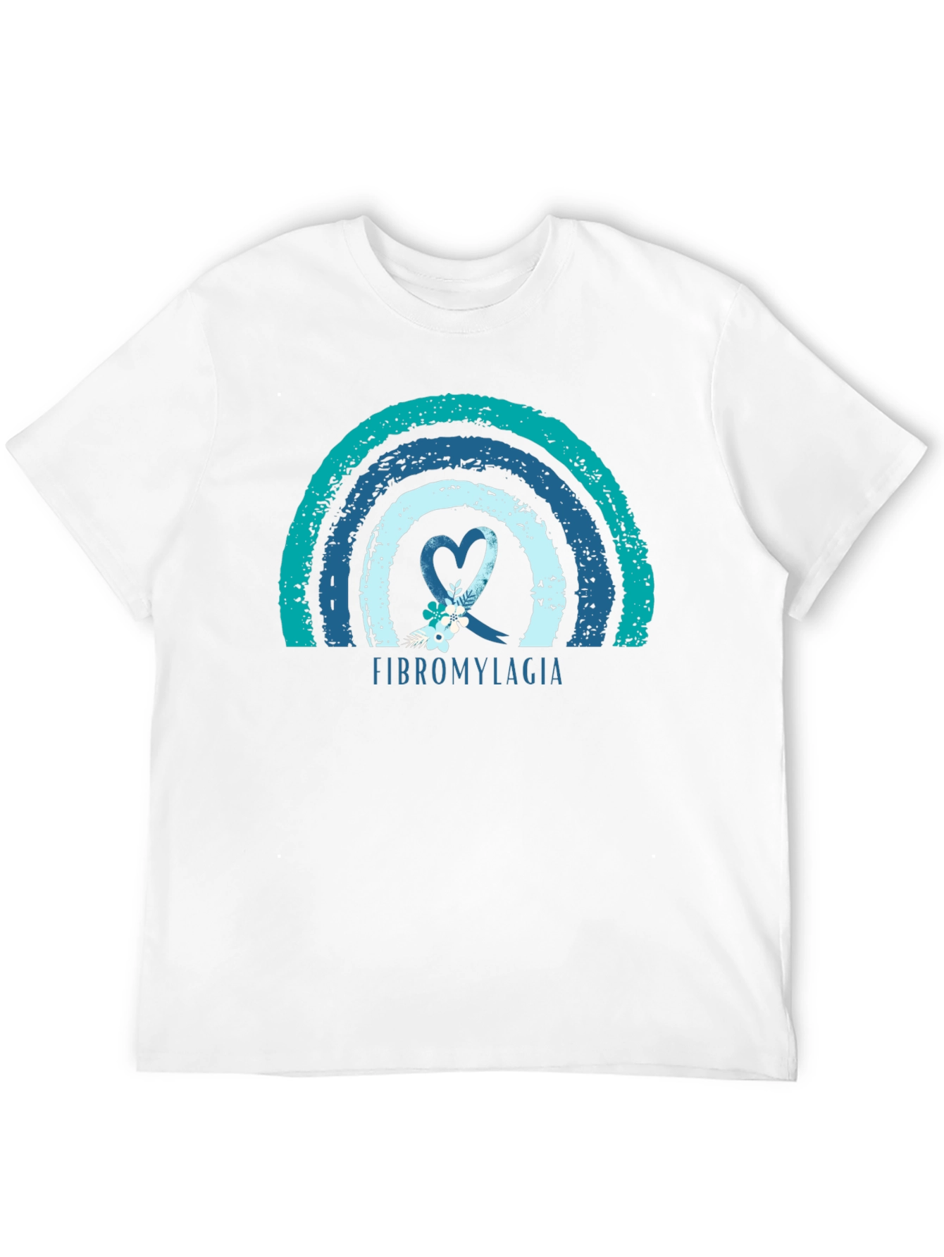 Fibromyalgia Awareness Ribbon T-Shirt - Black
