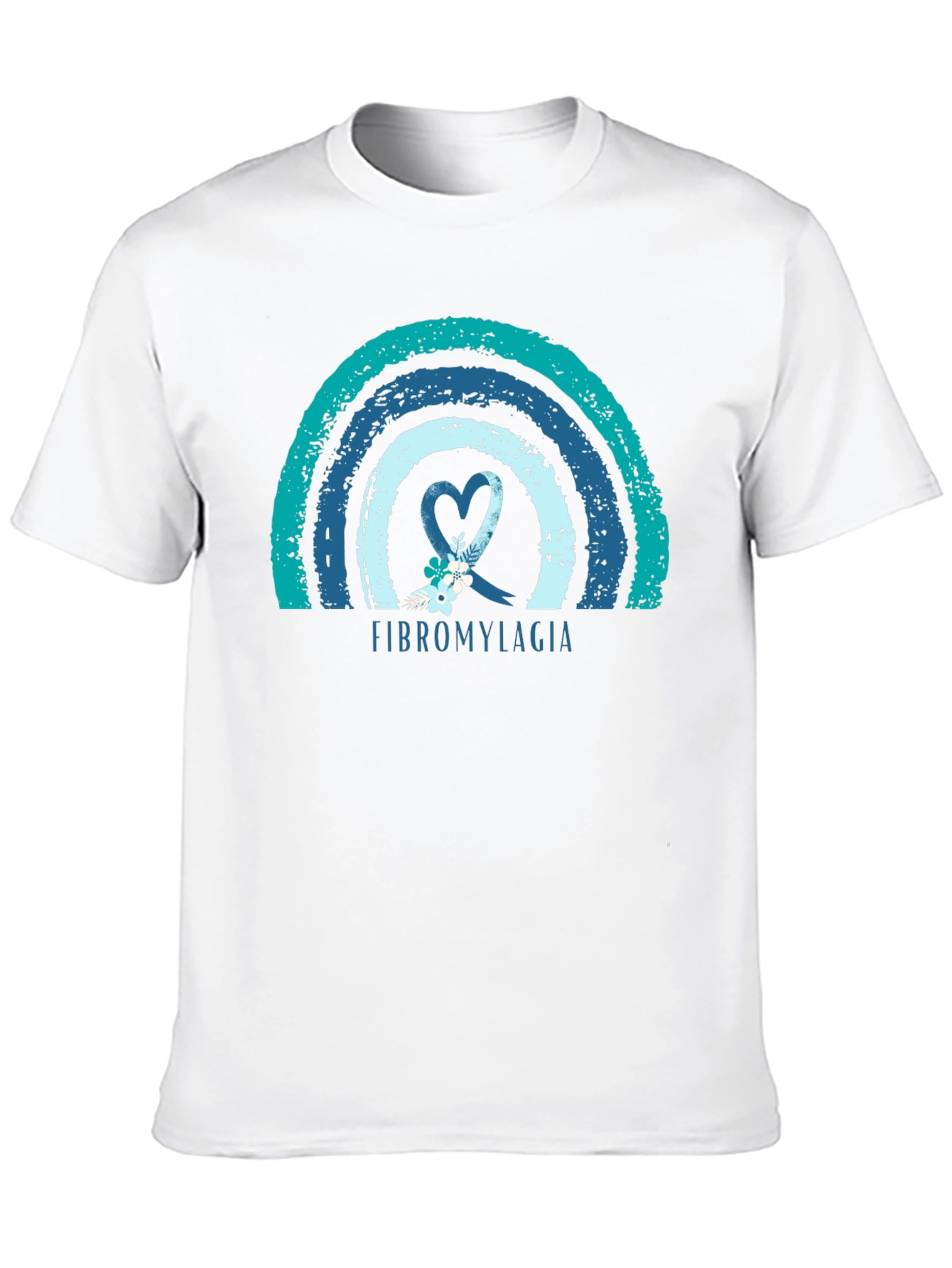 Fibromyalgia Awareness Ribbon T-Shirt - Black