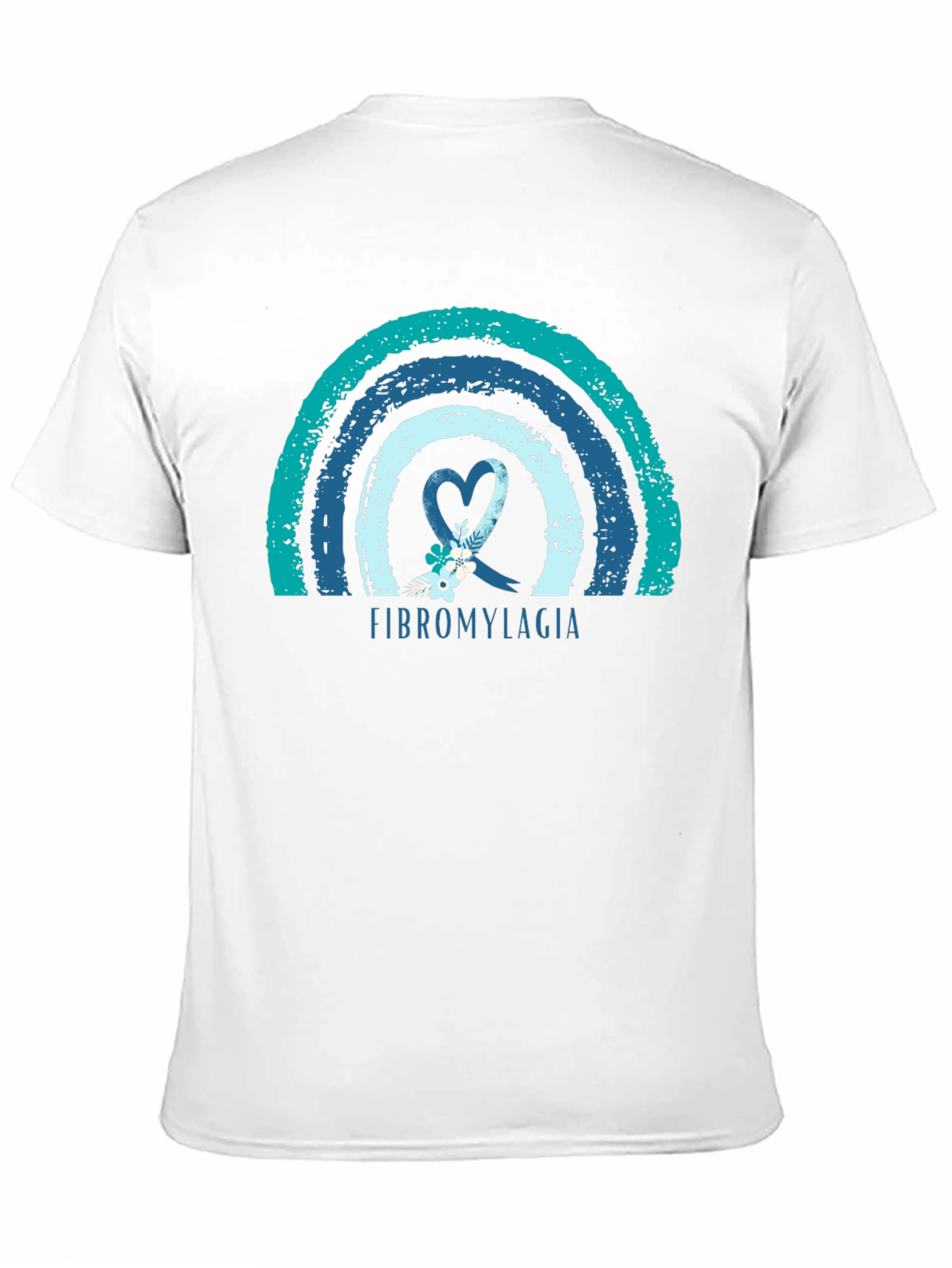 Fibromyalgia Awareness Ribbon T-Shirt - Black