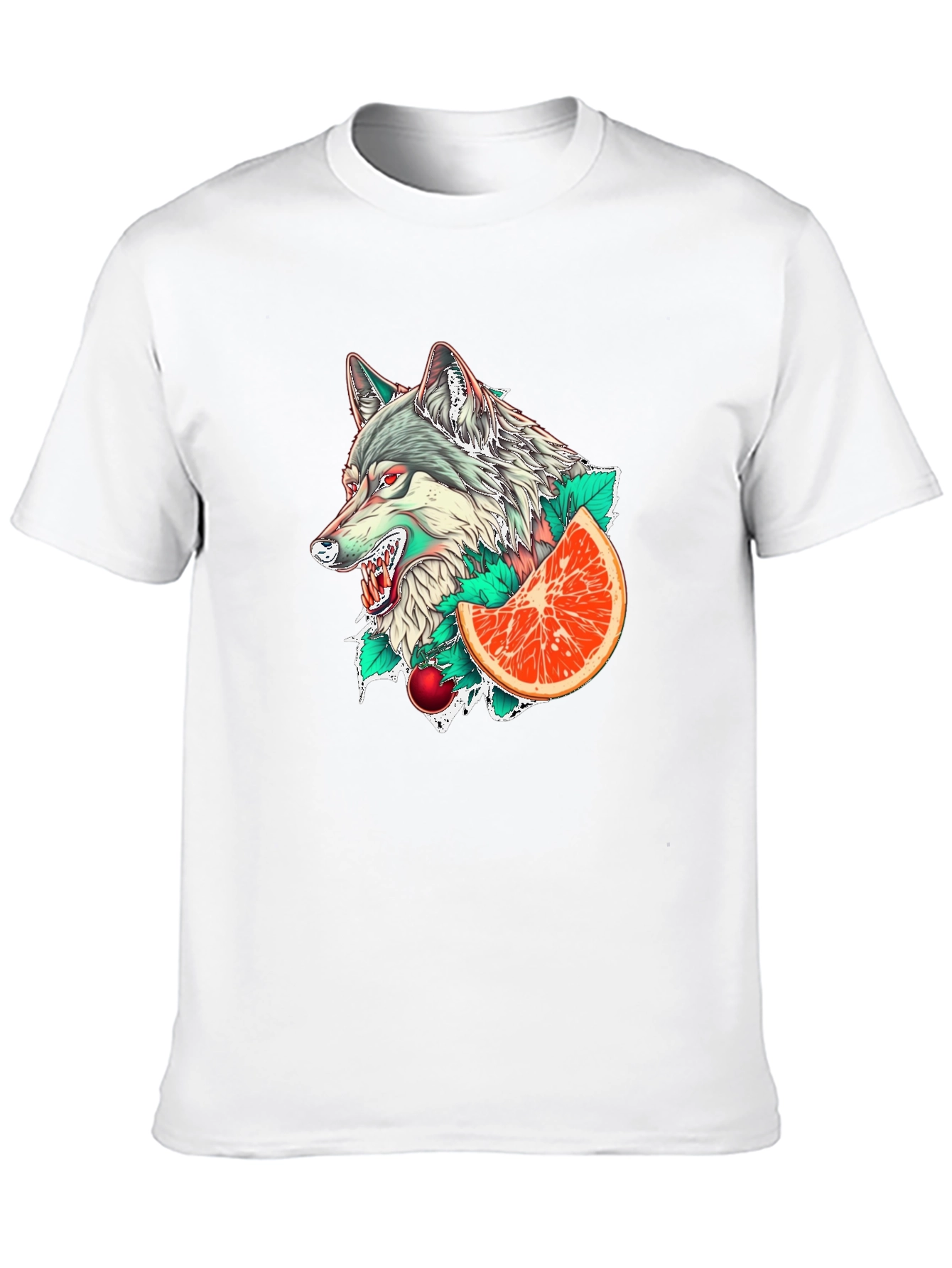 Wolf & Citrus Graphic Tee - Mens Black T-Shirt