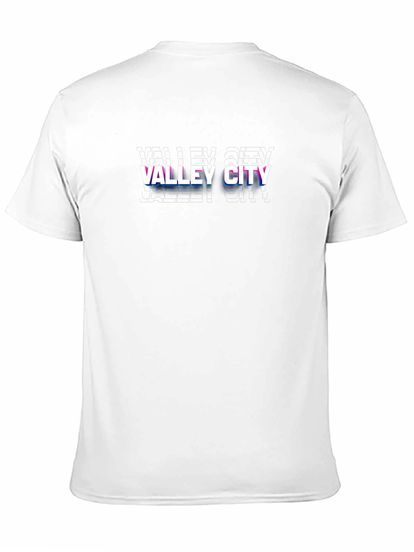 Valley City Glitch Style T-Shirt - Black