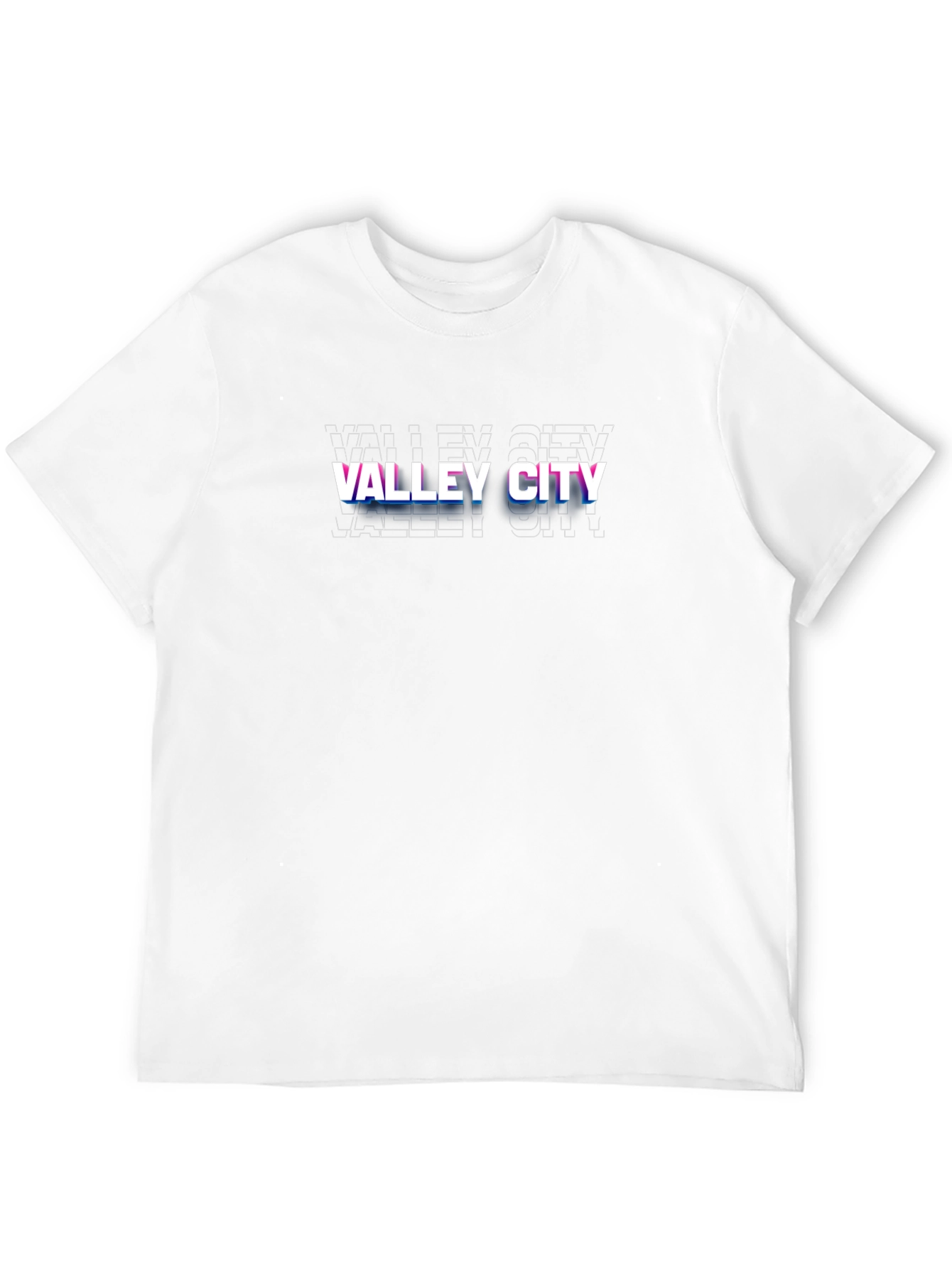 Valley City Glitch Style T-Shirt - Black