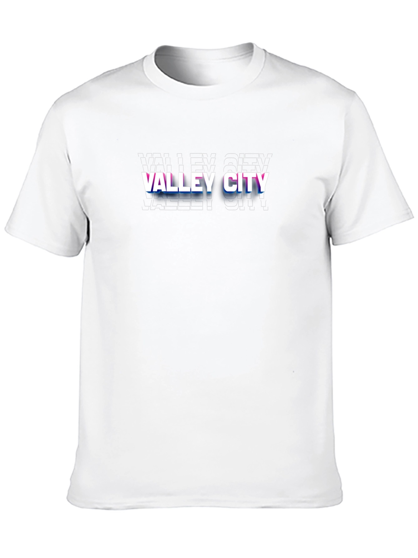 Valley City Glitch Style T-Shirt - Black