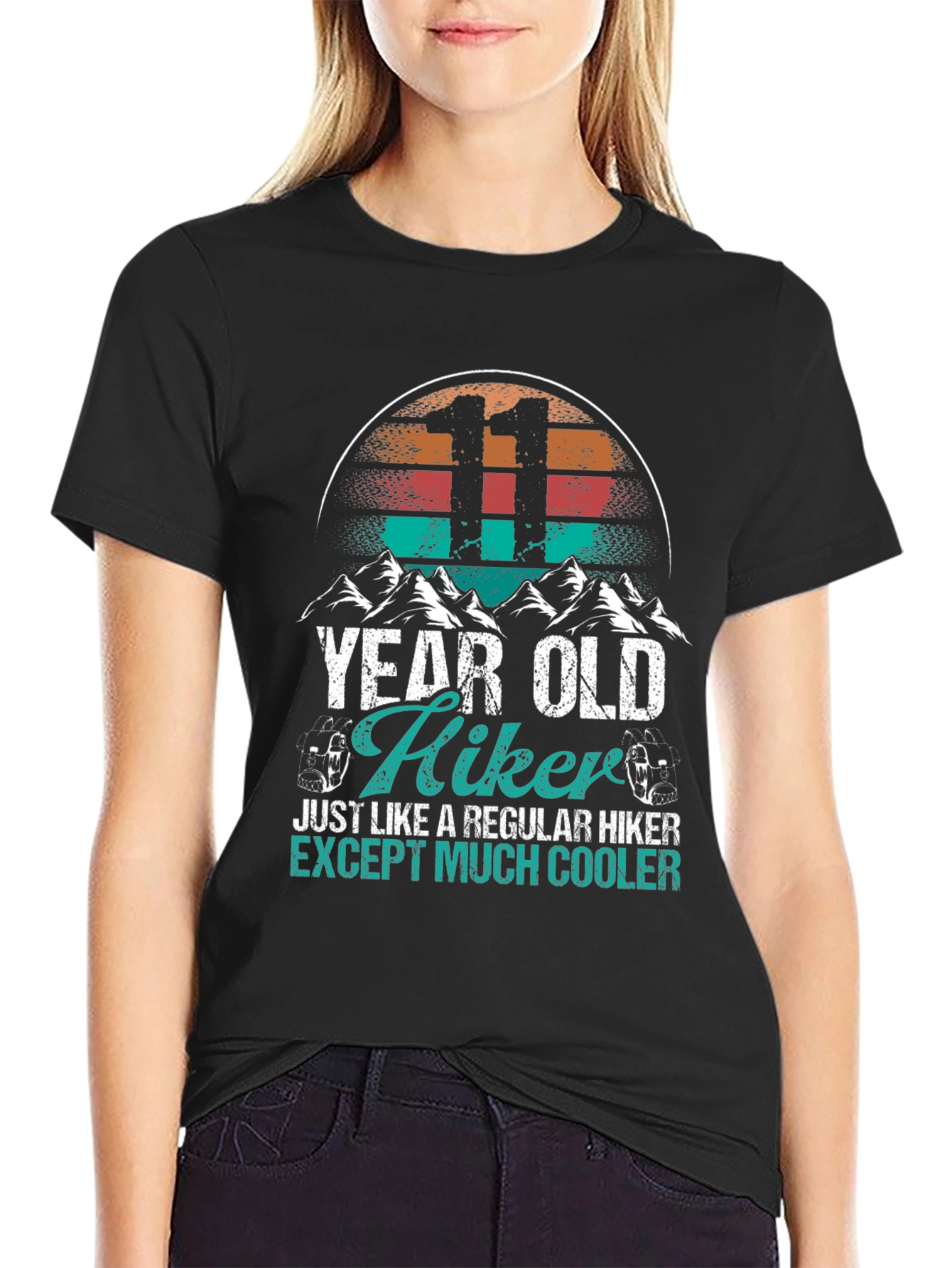 11 Year Old Hiker T-Shirt - Cool Hiking Tee