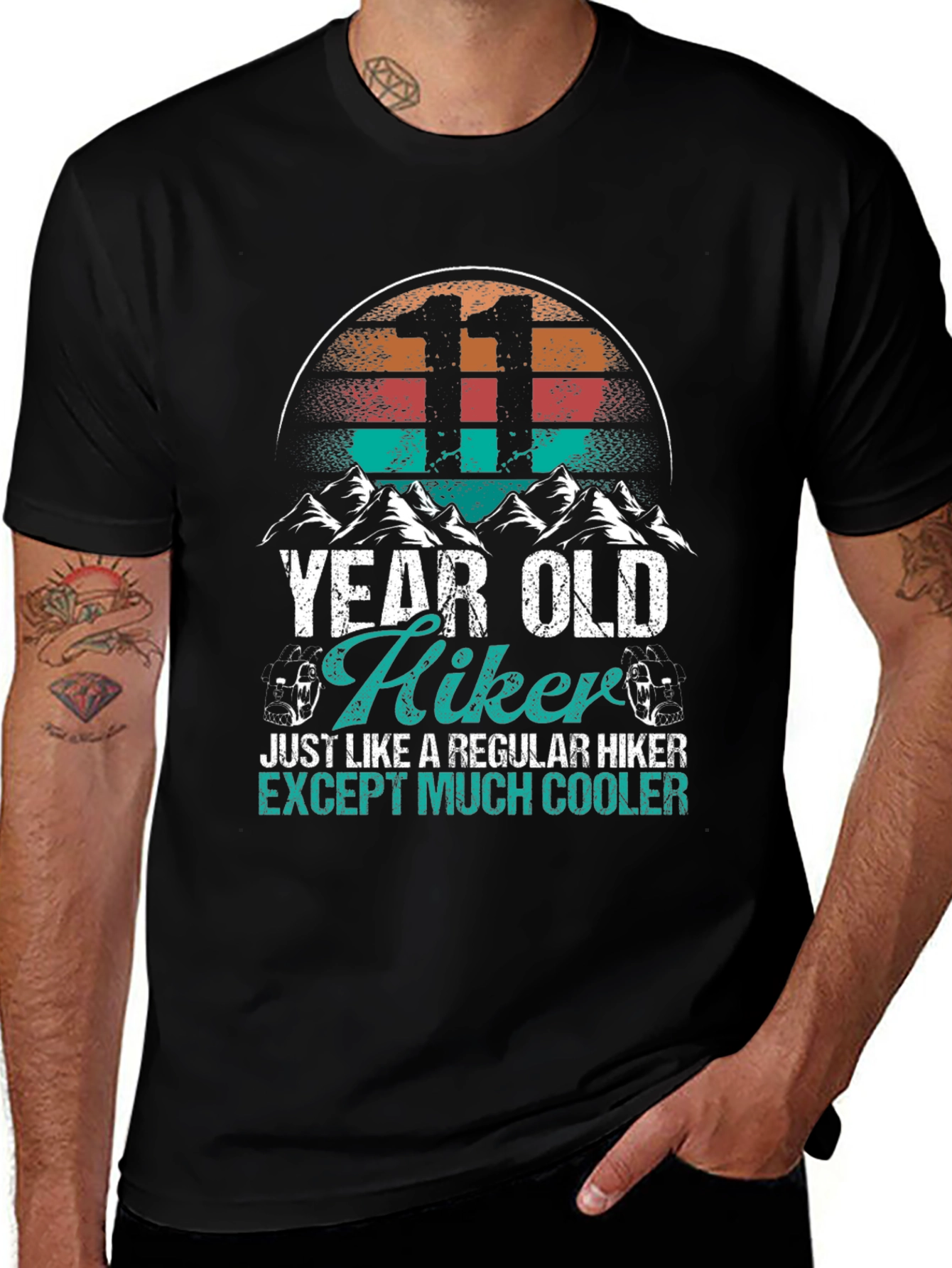11 Year Old Hiker T-Shirt - Cool Hiking Tee