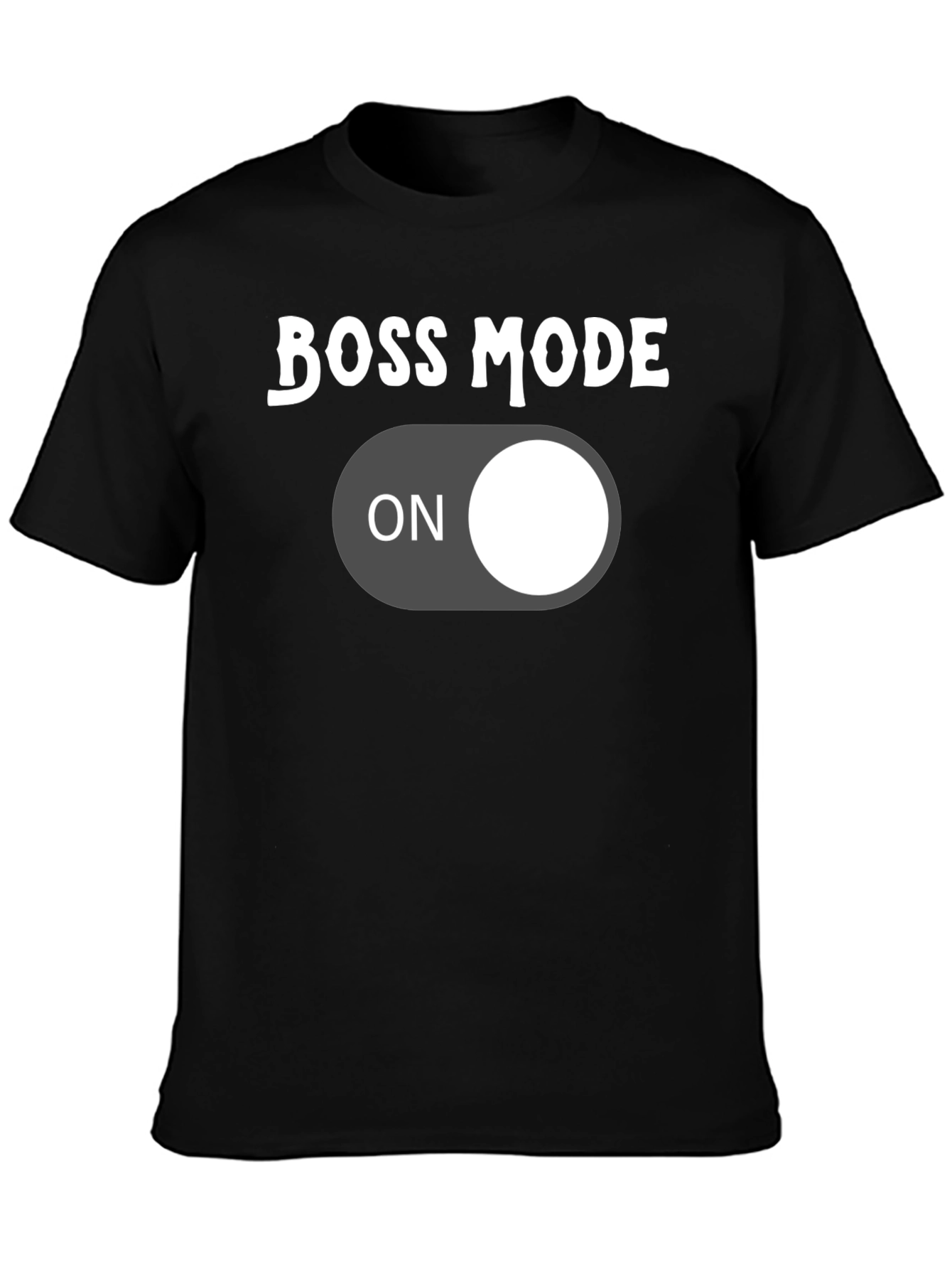 Boss Mode On Graphic Tee - Black Cotton T-Shirt