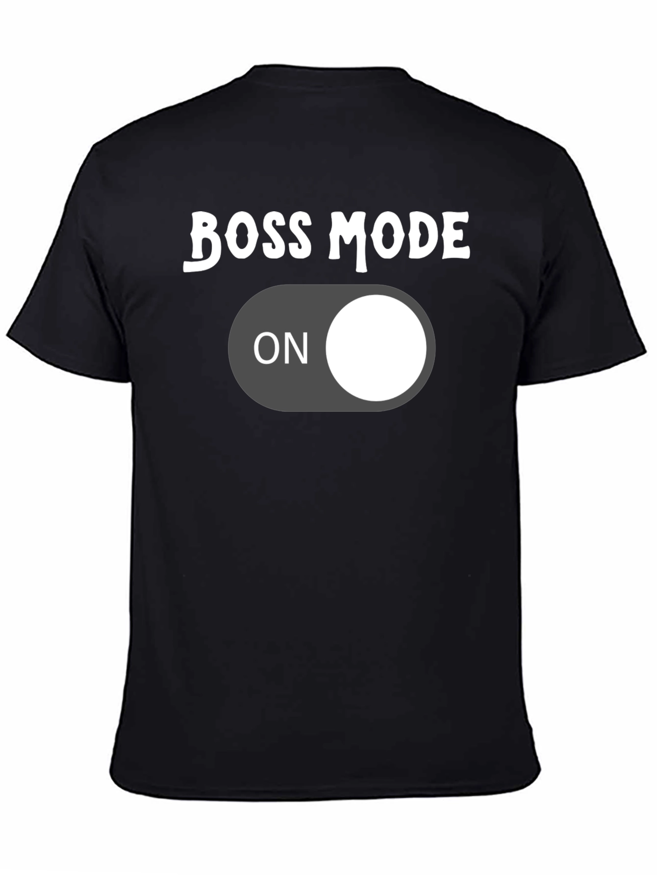 Boss Mode On Graphic Tee - Black Cotton T-Shirt