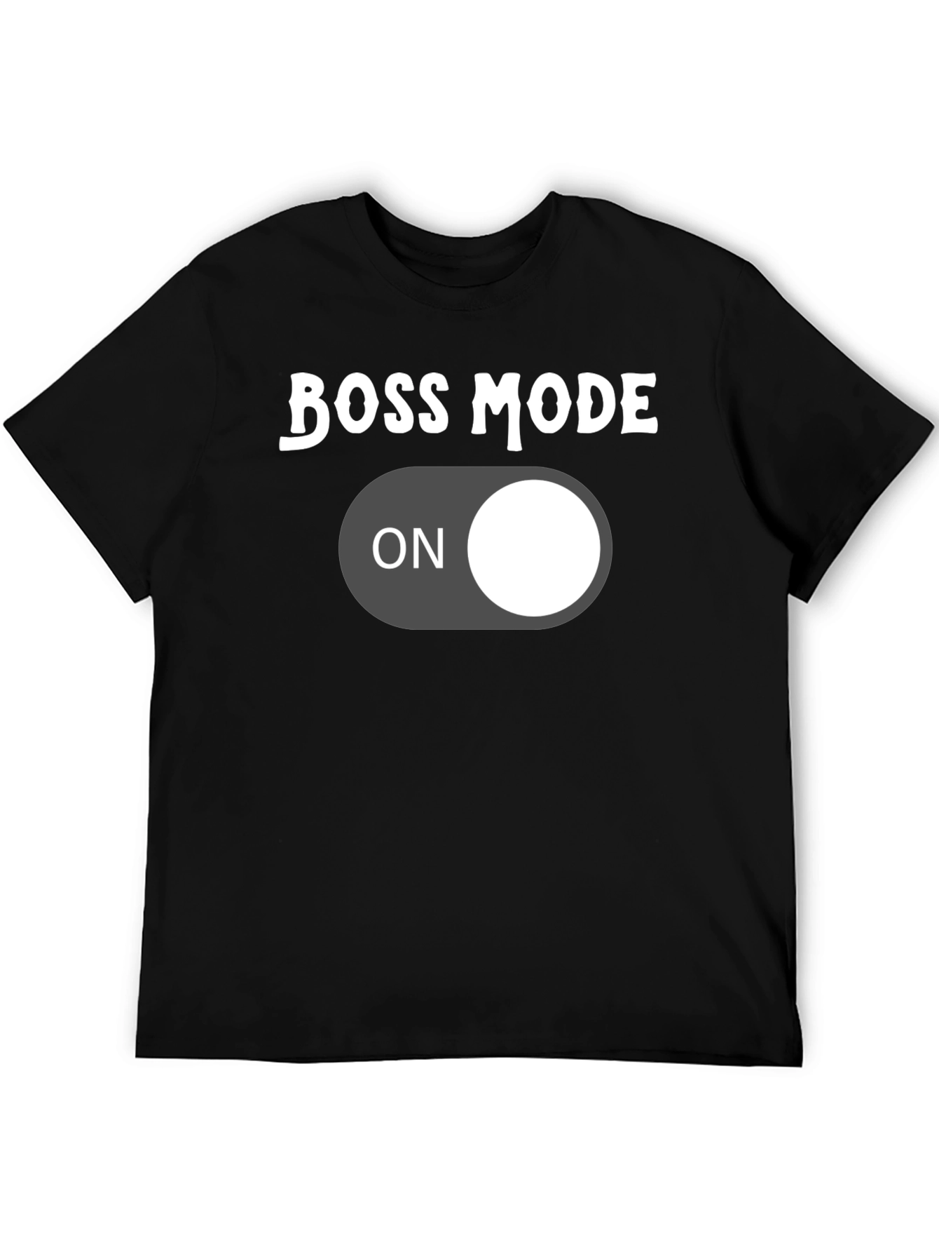 Boss Mode On Graphic Tee - Black Cotton T-Shirt