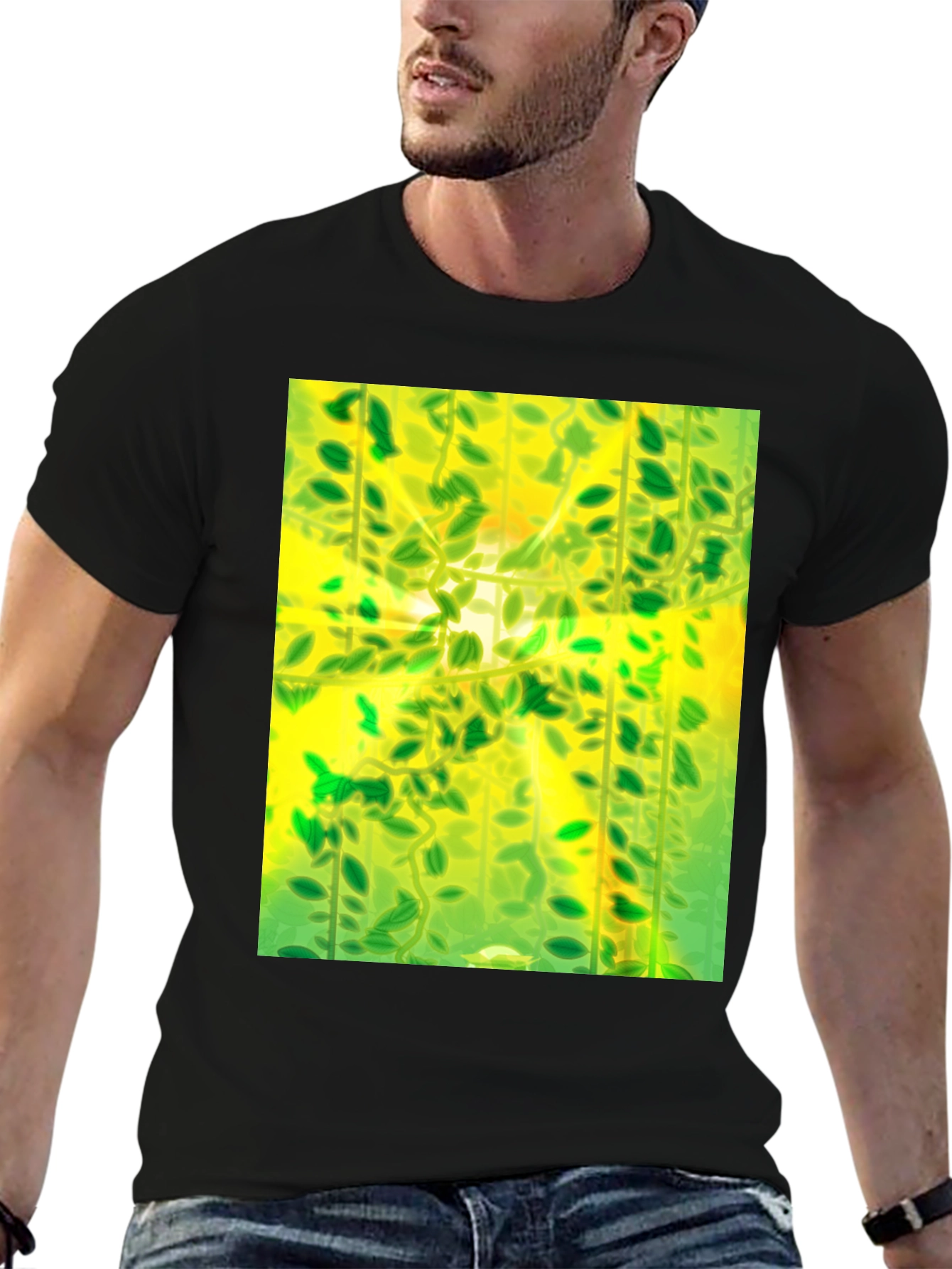 Green Leaves Nature Graphic Tee