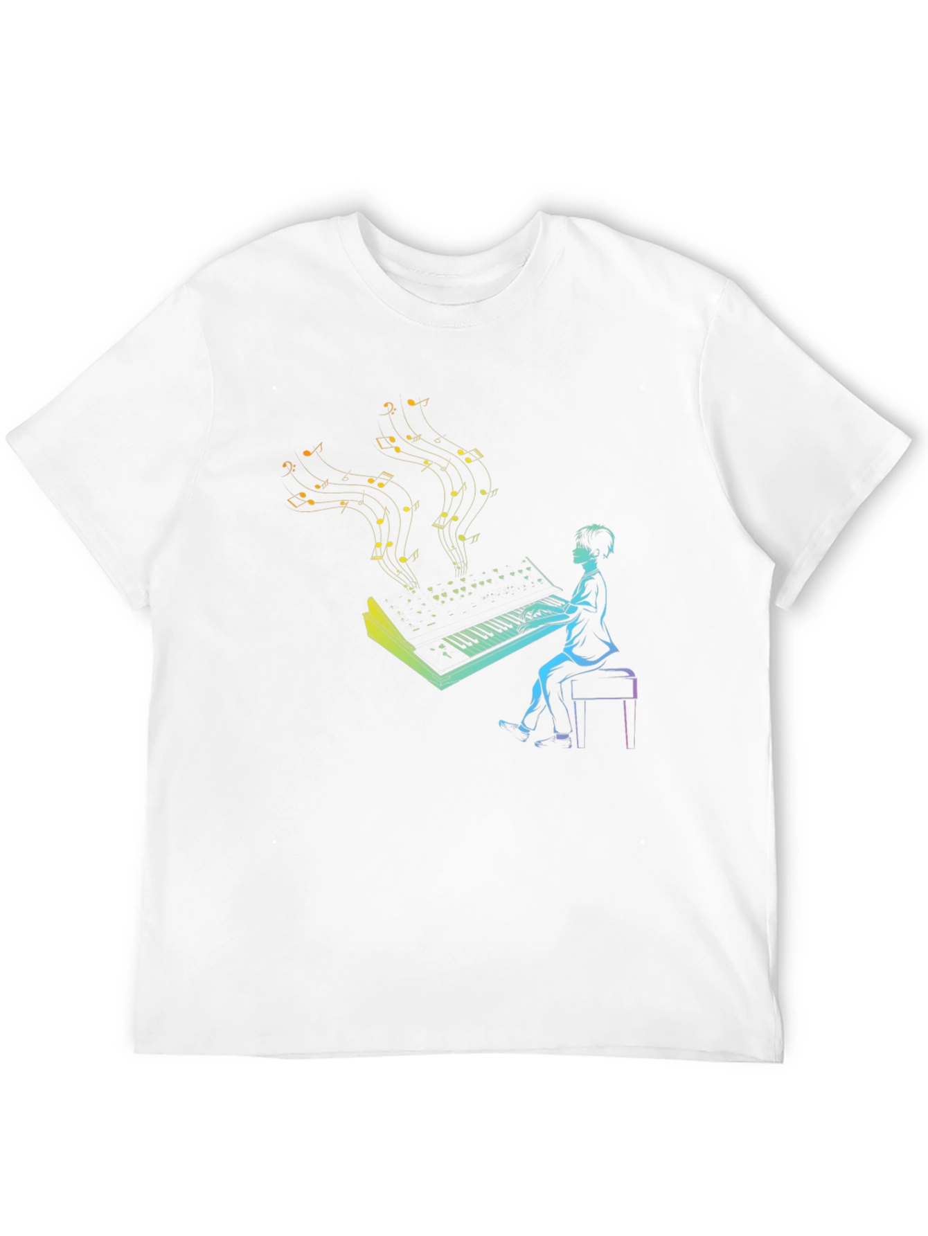Musical Keyboard Player T-Shirt - Black