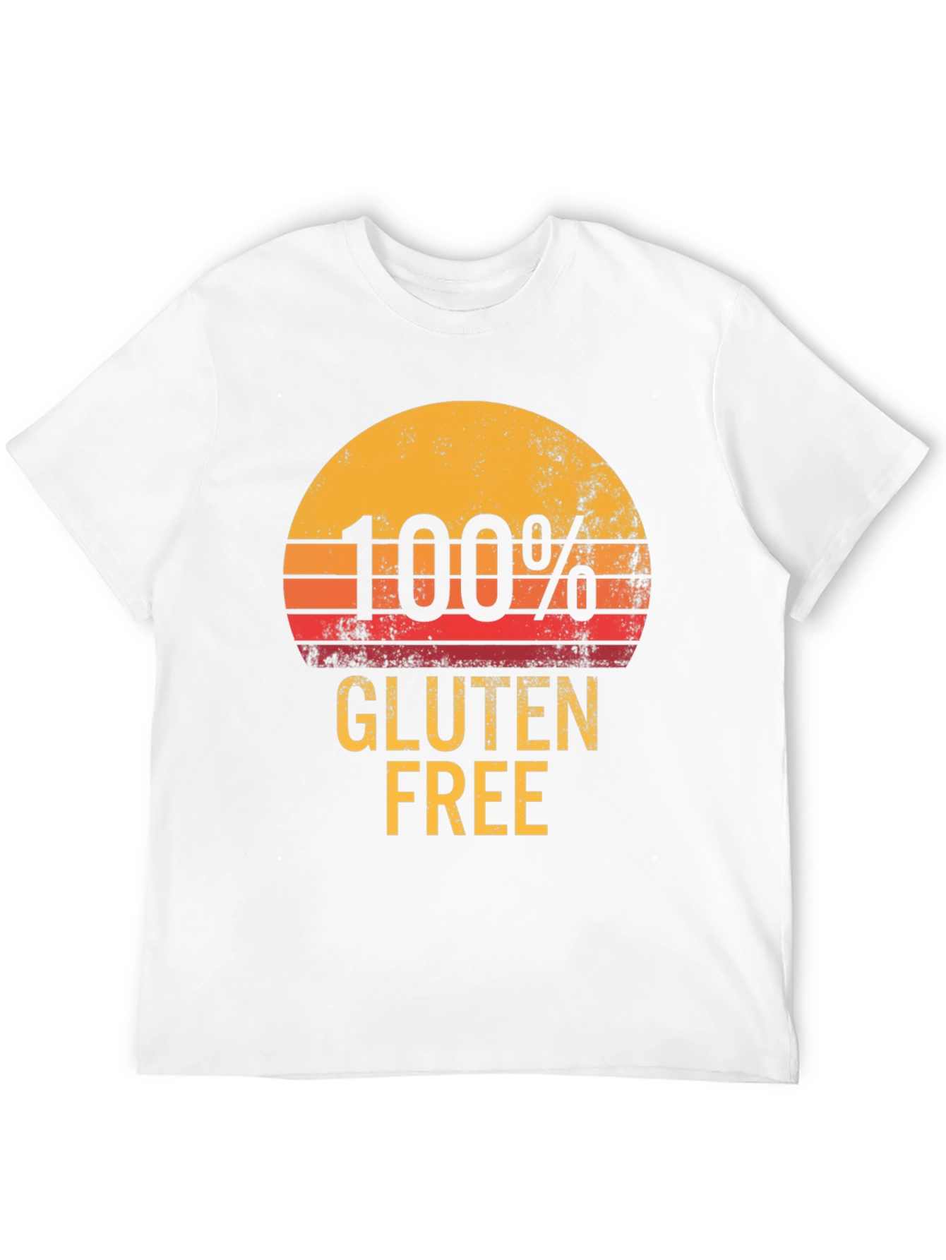 100% Gluten Free Graphic Tee - Retro Sunset Design