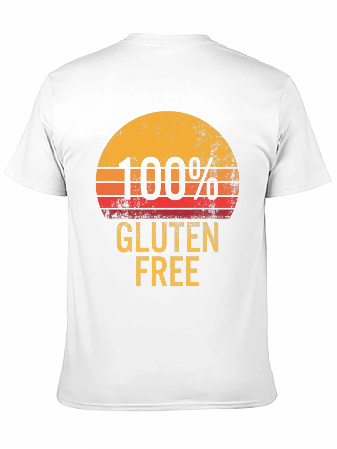 100% Gluten Free Graphic Tee - Retro Sunset Design