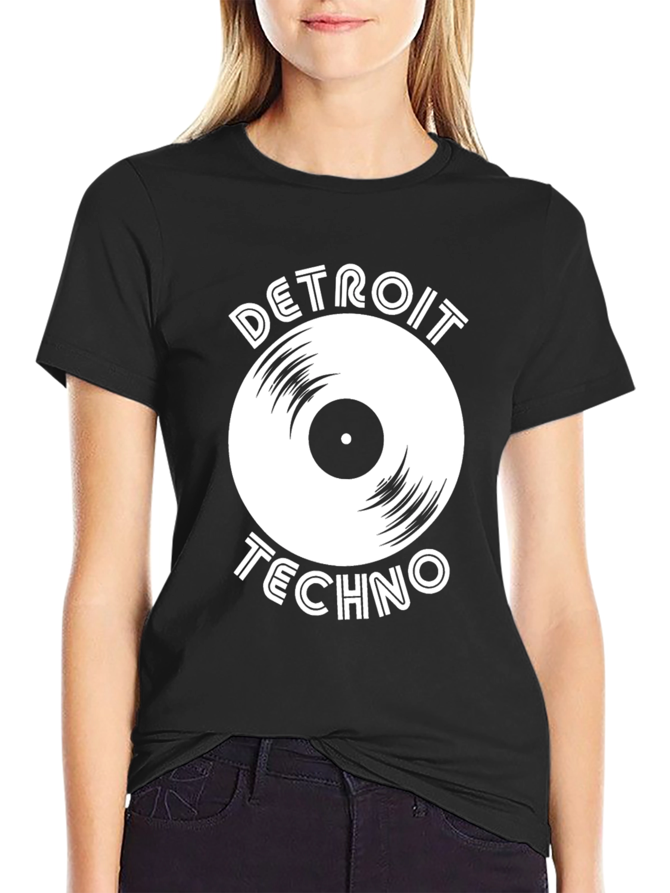 Detroit Techno Vinyl Record Graphic T-Shirt