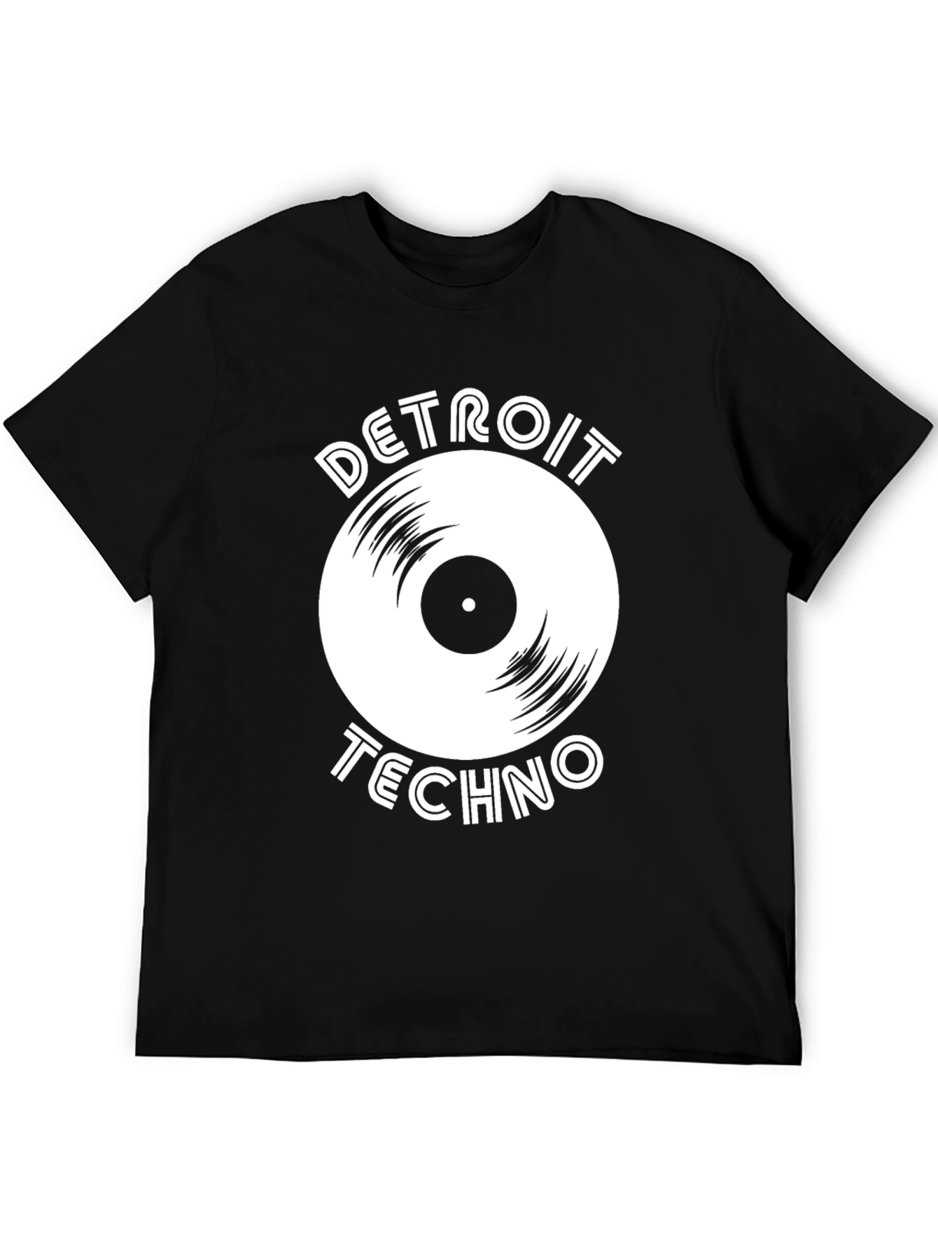Detroit Techno Vinyl Record Graphic T-Shirt