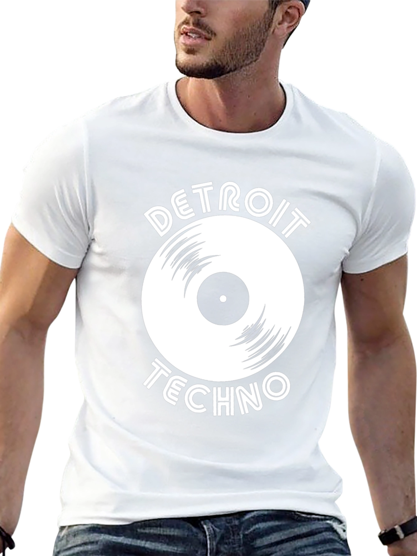 Detroit Techno Vinyl Record Graphic T-Shirt
