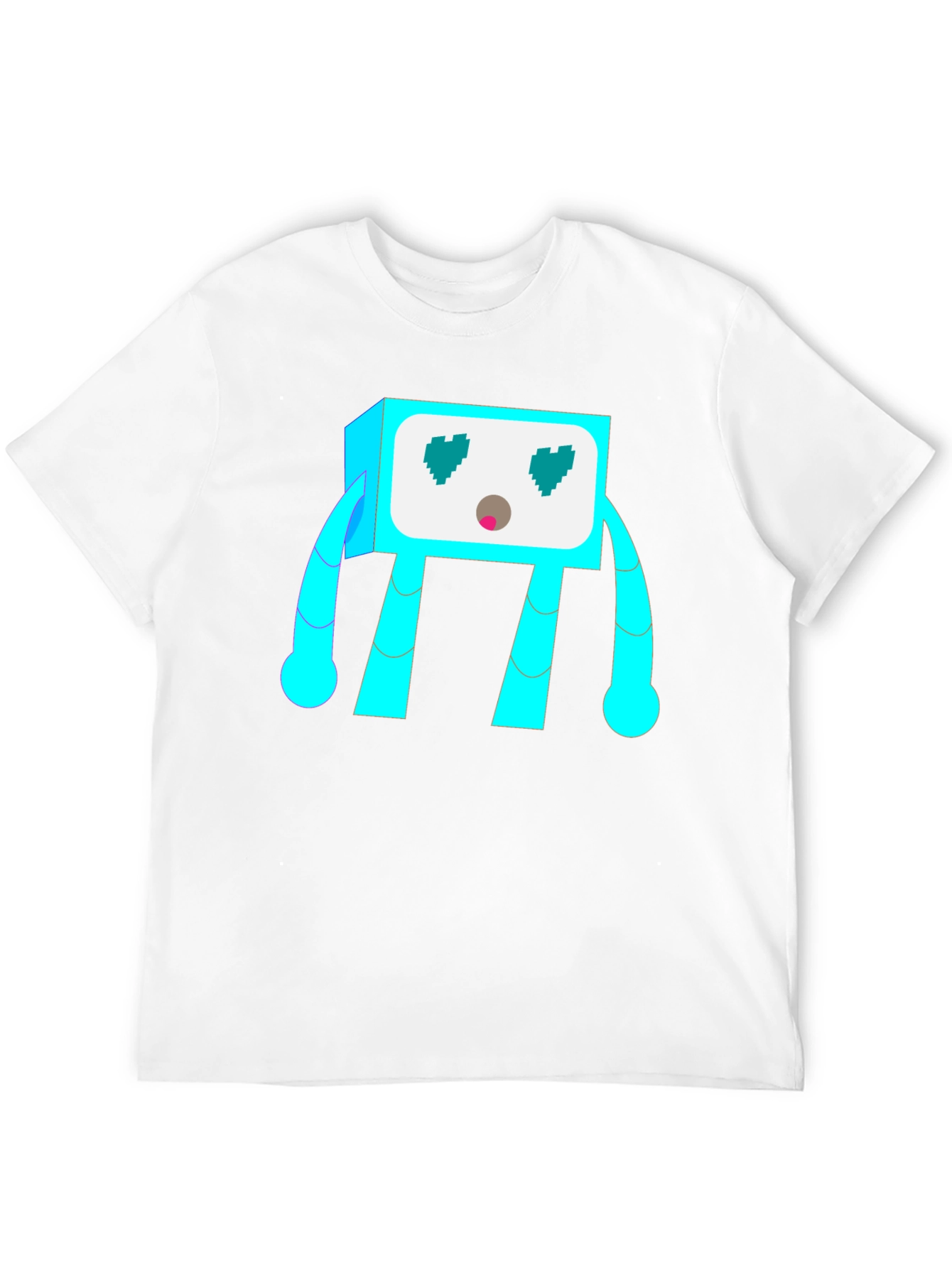 Funky Robot Graphic Tee - Black Cotton Blend