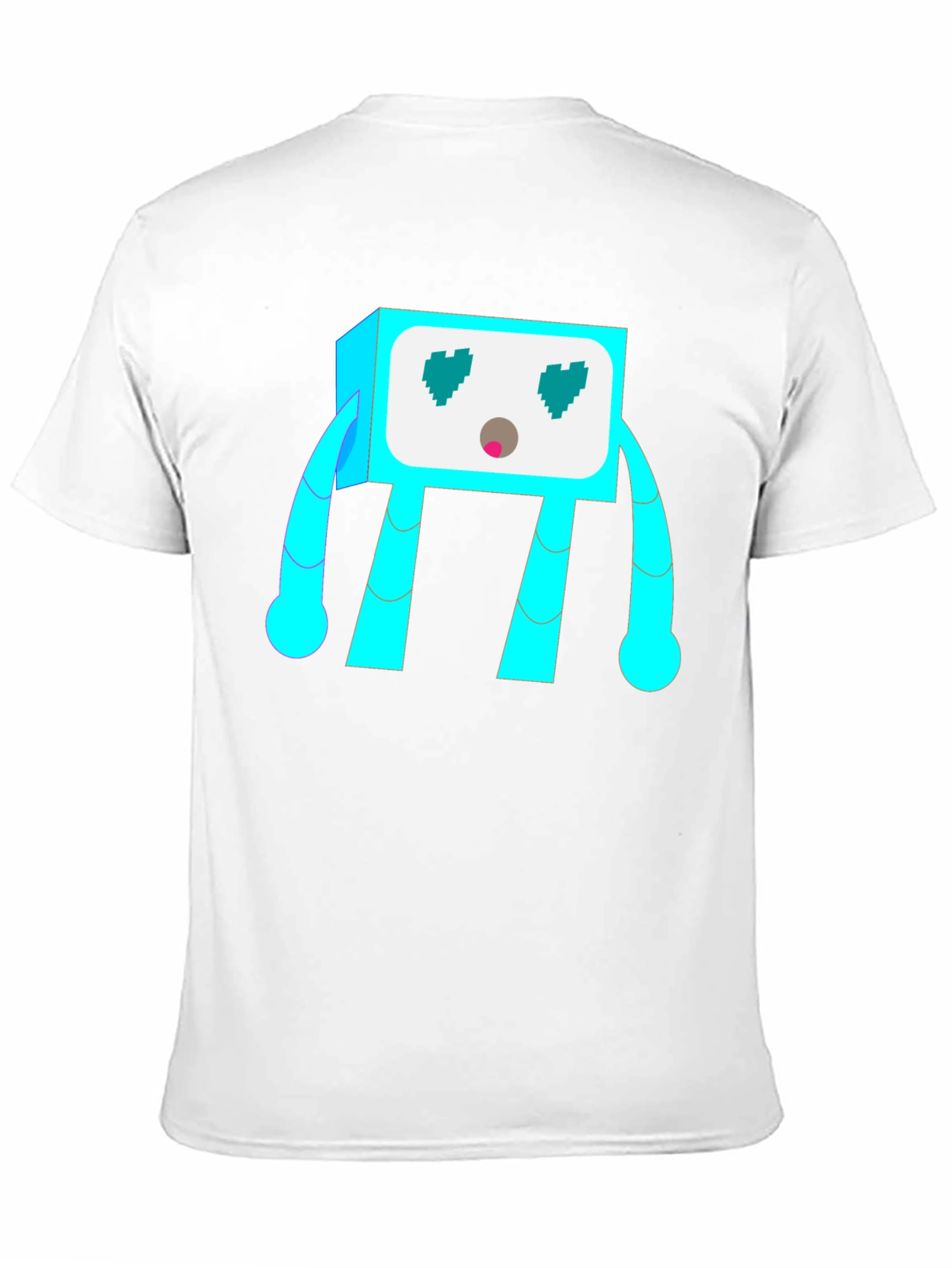 Funky Robot Graphic Tee - Black Cotton Blend