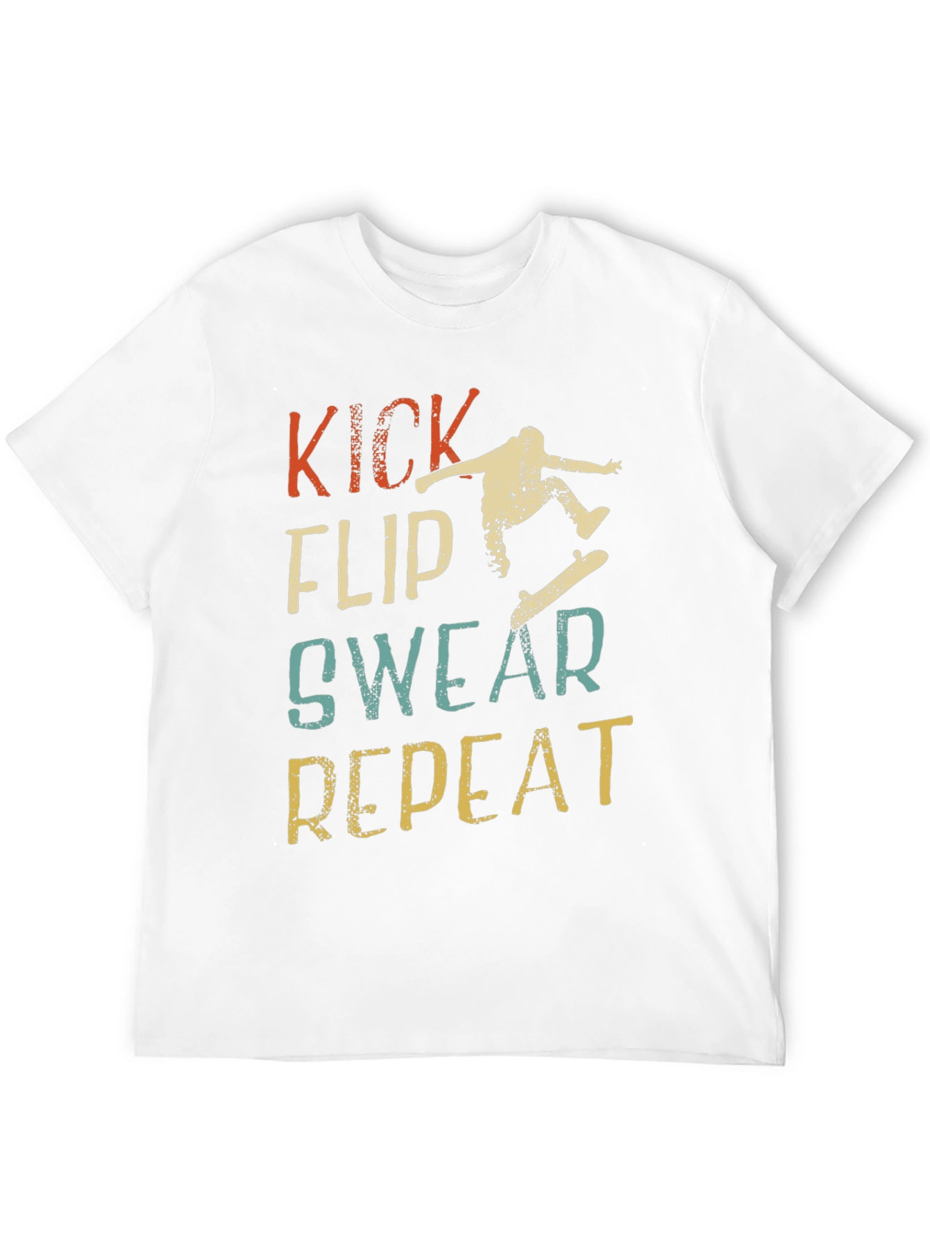 Kick Flip Swear Repeat Graphic T-Shirt