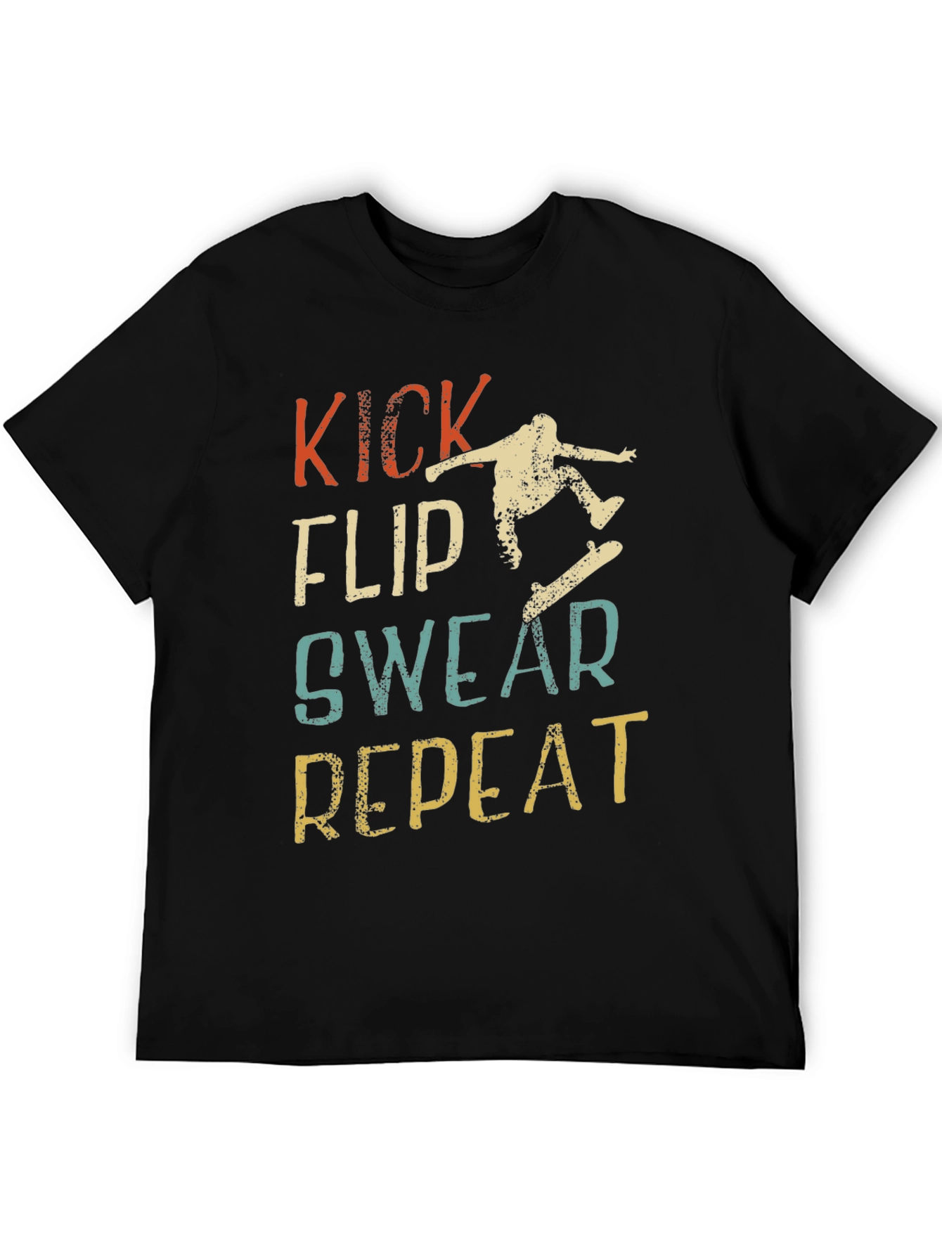 Kick Flip Swear Repeat Graphic T-Shirt