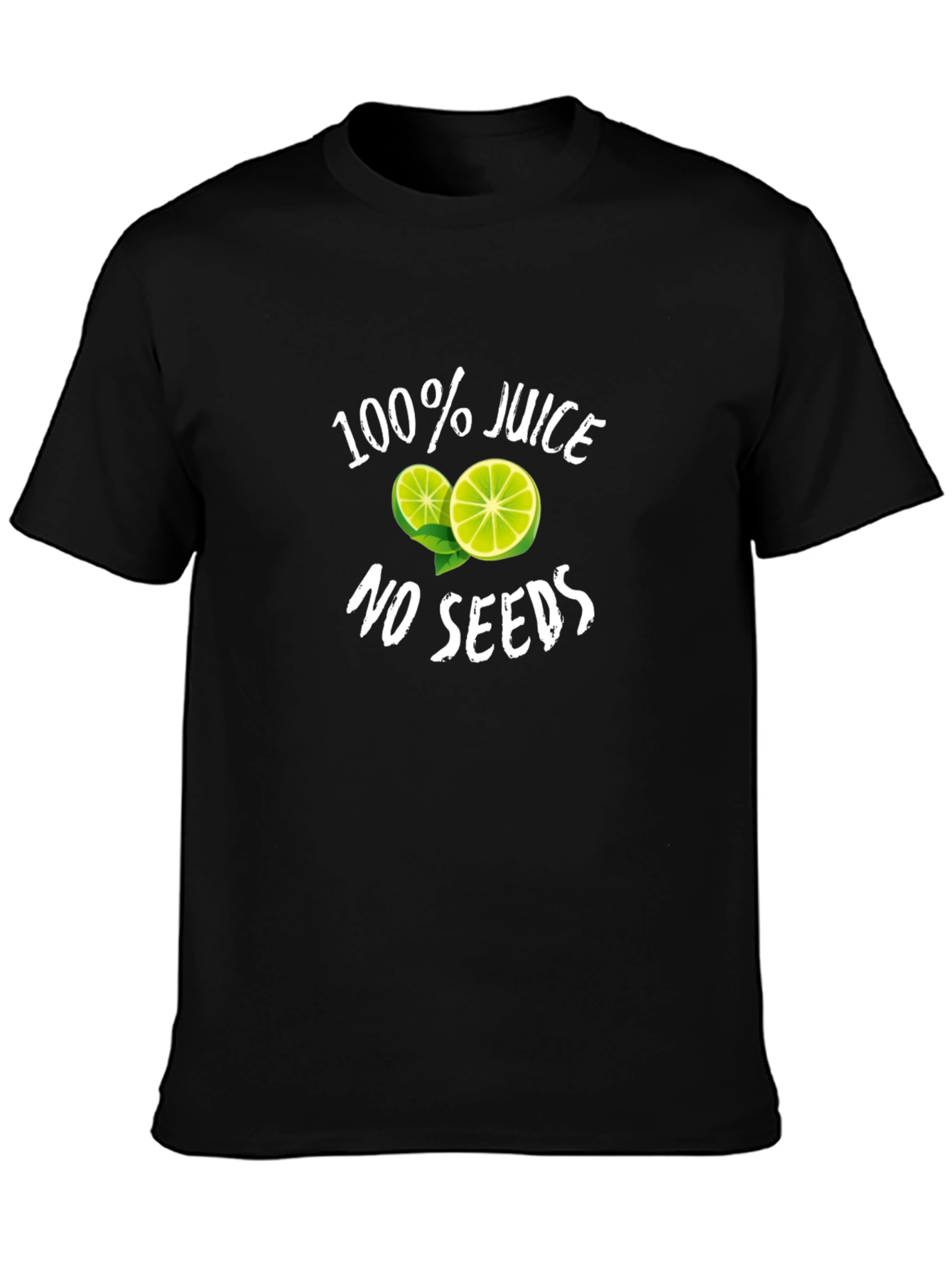 100% Juice No Seeds Black Graphic Tee