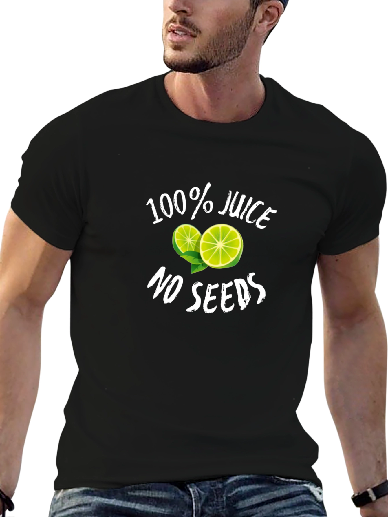 100% Juice No Seeds Black Graphic Tee